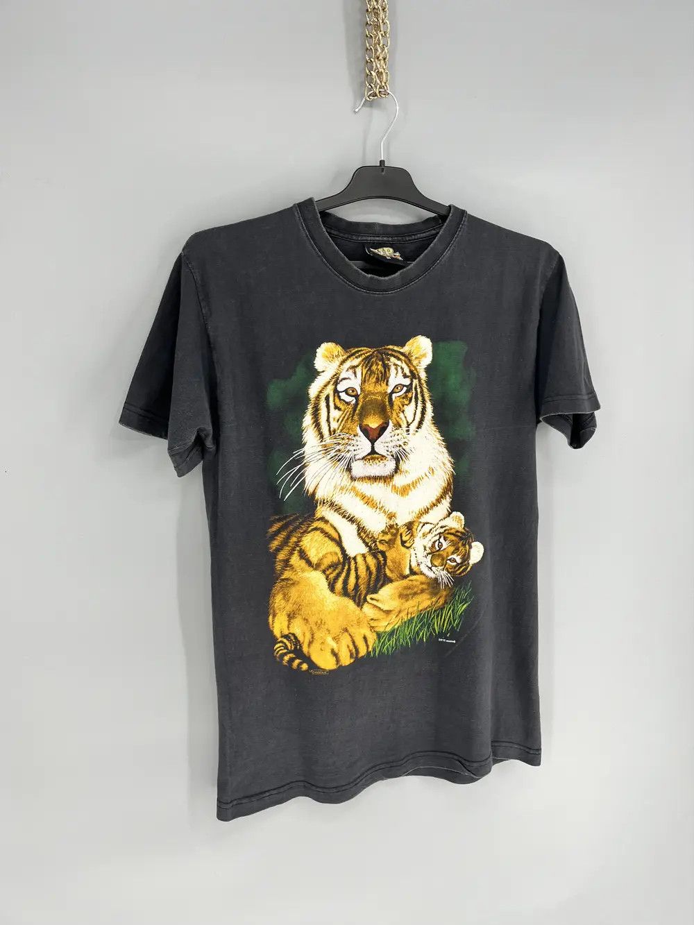 Vintage Vintage Y2K 90s Tiger Face Boxy Fit Tee Zip It London Size US M / EU 48-50 / 2 - 2 Thumbnail