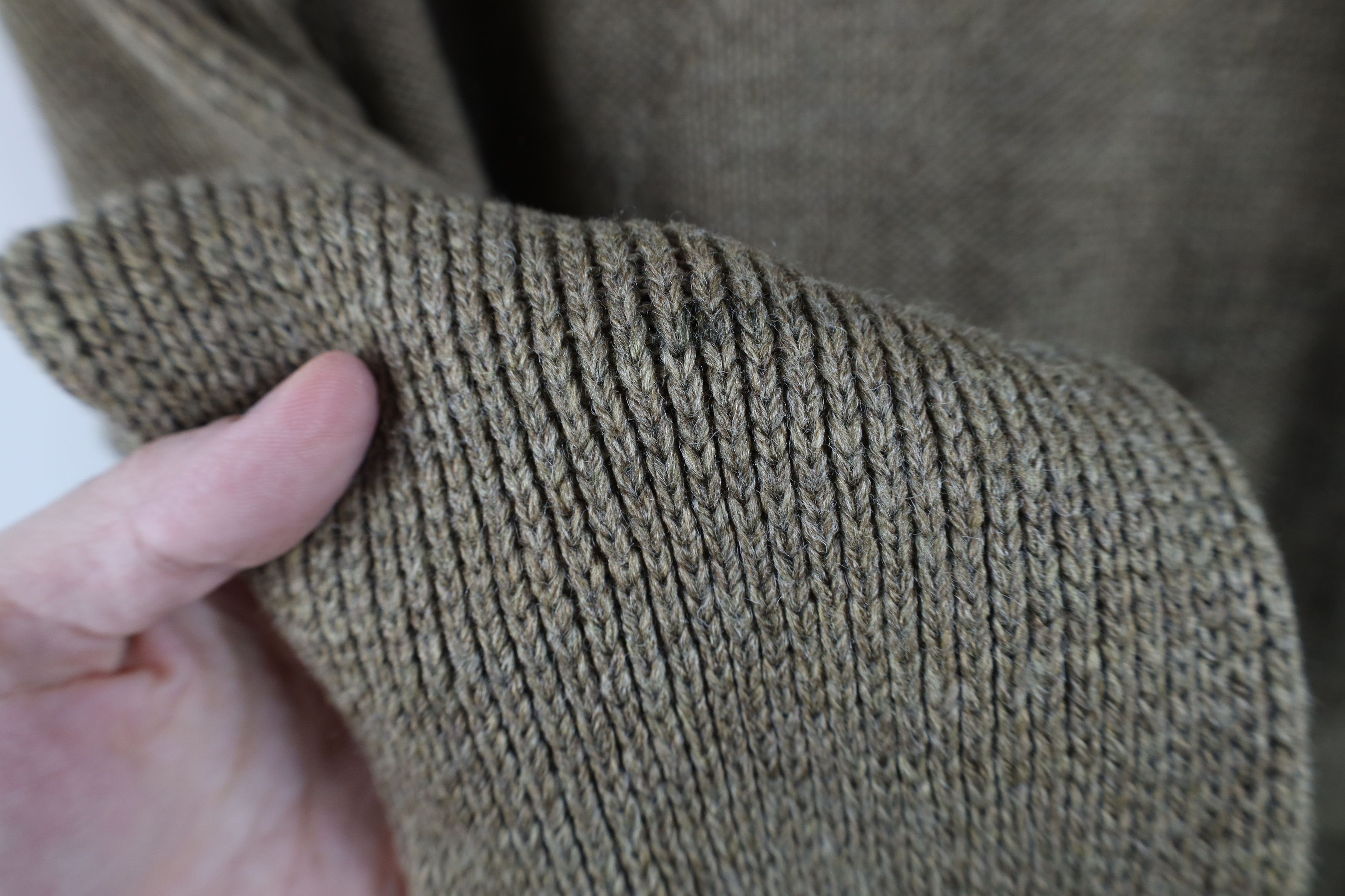 Vintage Vintage 90s Streetwear Knit Henley Sweater Beige Brown Size US M / EU 48-50 / 2 - 7 Thumbnail