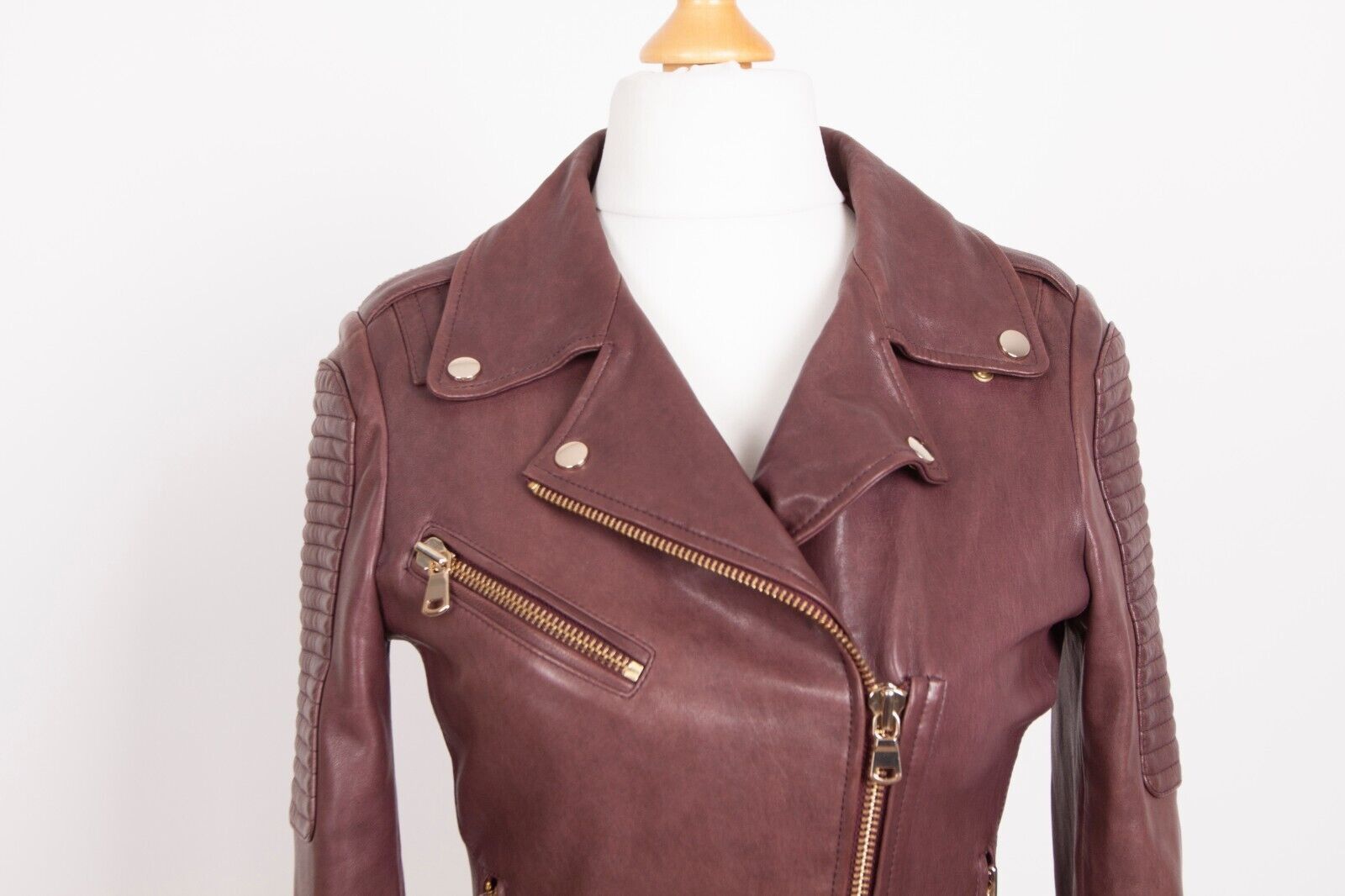 TWINSET Twinset SIMONA BARBIERI Real Leather Biker Jacket Size S / US 4 / IT 40 - 6 Thumbnail