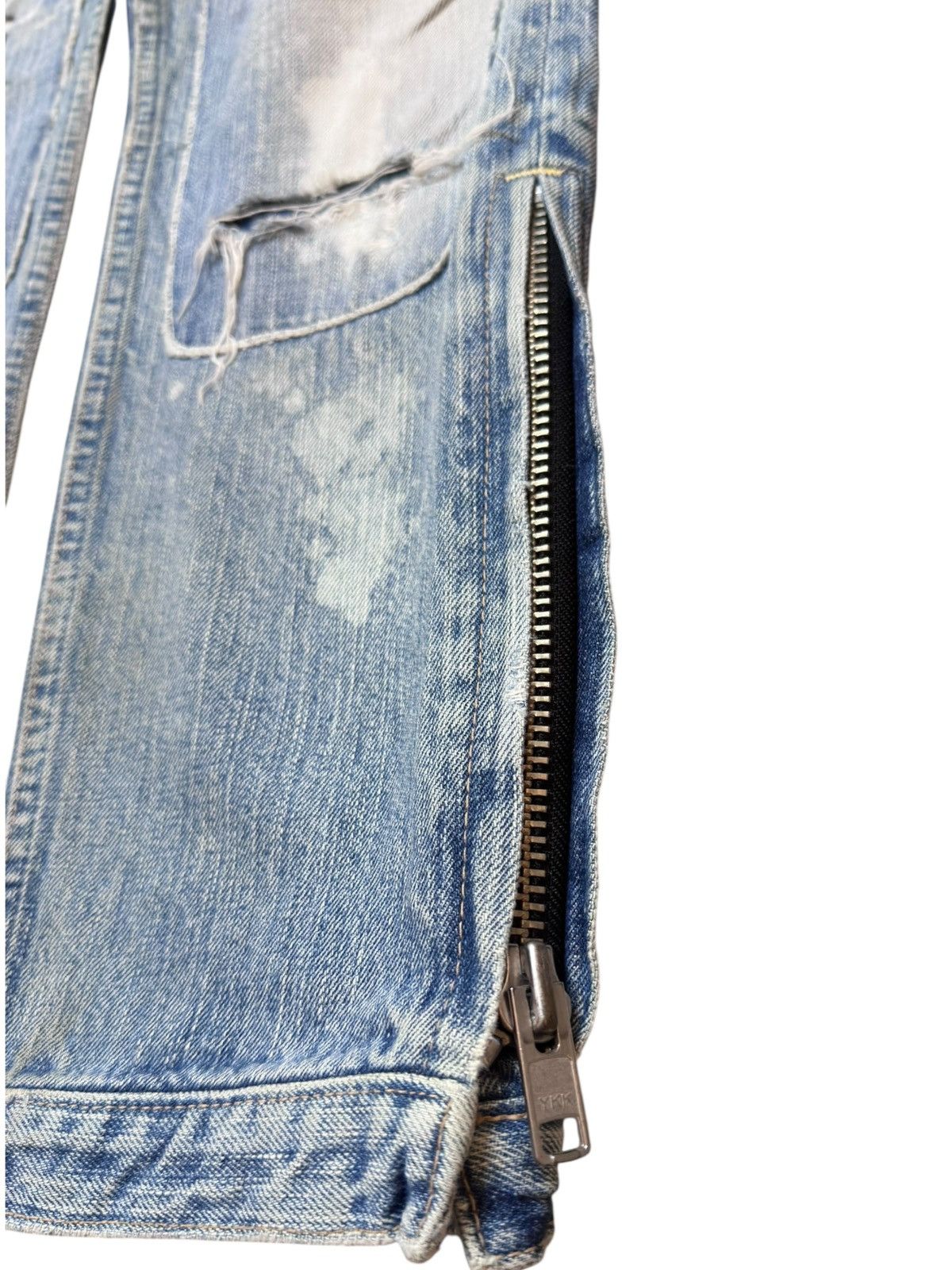 Hysteric Glamour Vintage RNA.Inc Ripped Grunge Zipper Leg Distressed Denim Size US 31 - 5 Thumbnail