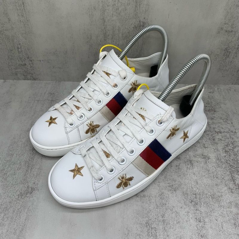 Gucci Gucci Ace Sneakers with Bees and Stars 0079 Size US 5 / IT 35 - 1 Thumbnail