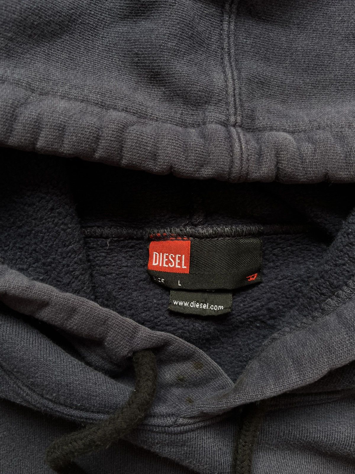 Diesel × Vintage Vintage Diesel Big Logo Avant Garde Blue Hoodie Men's Size US L / EU 52-54 / 3 - 4 Thumbnail