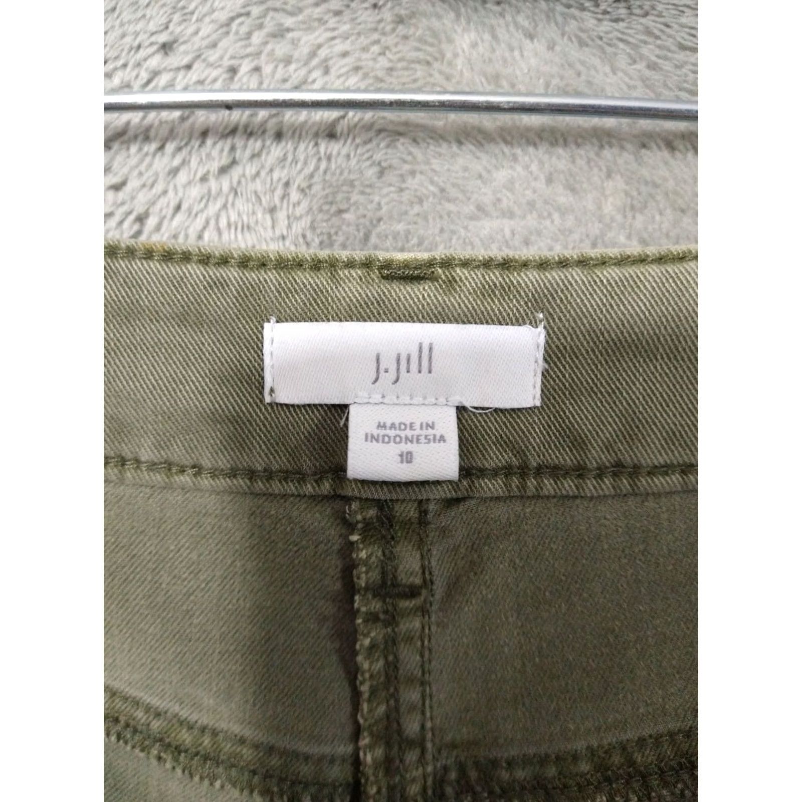 Vintage J Jill Green Cargo Chino Pants Womens 10 Crop Stretch Ankle Size 32" / US 10 / IT 46 - 7 Thumbnail