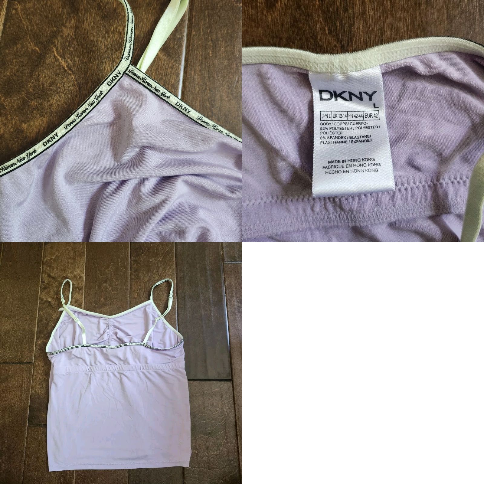 DKNY DKNY Junior Girl's Purple Tank Top - Size L - Sleeveless Round Neck Pullover Casual School Summer Spring Fall Girls Teens Purple Tank Top Size L / US 10 / IT 46 - 8 Thumbnail