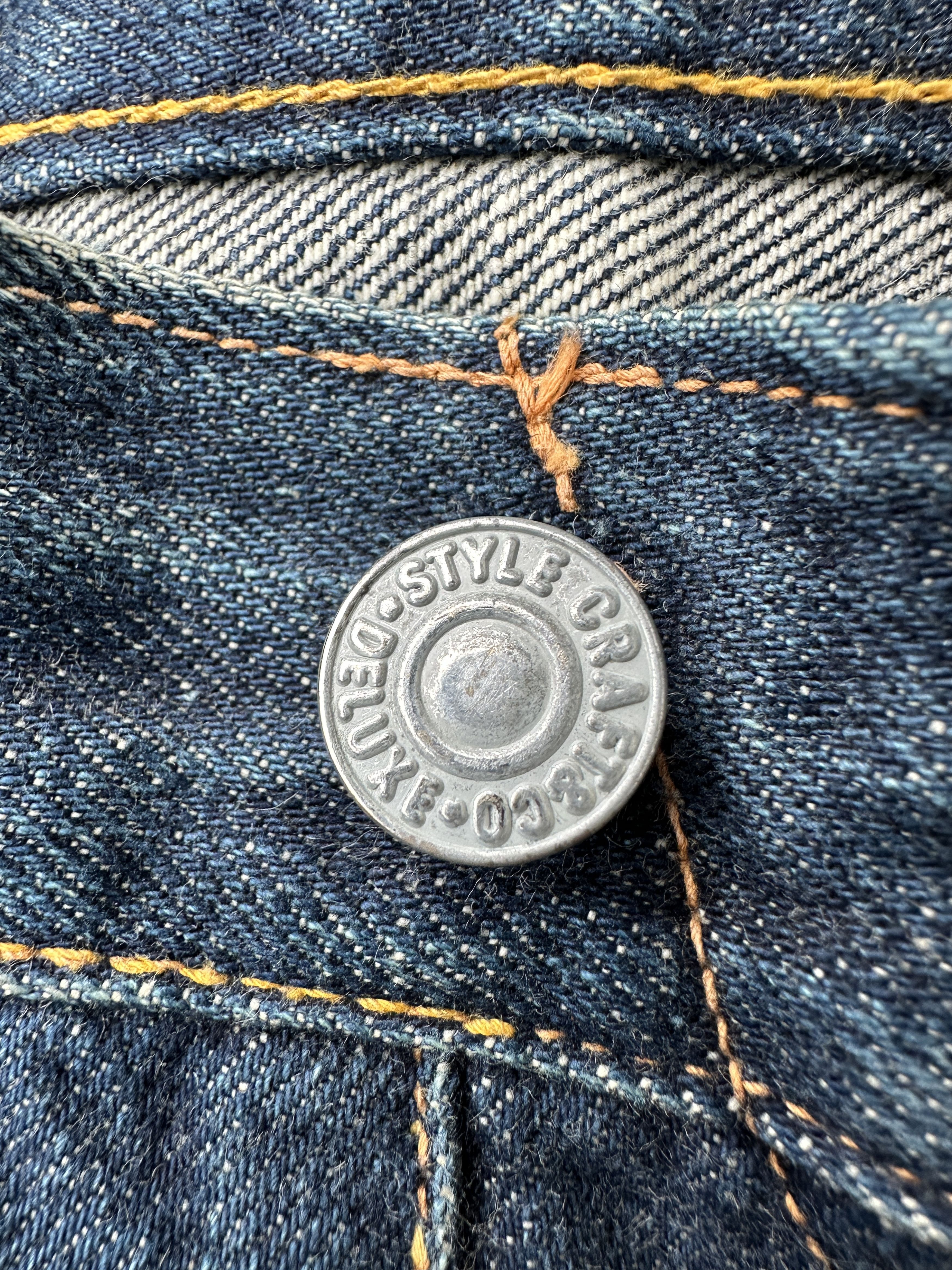 Evisu Buckle Back No2 2000s Selvedge seagulls back cinch denim 501 Size US 35 - 17 Thumbnail