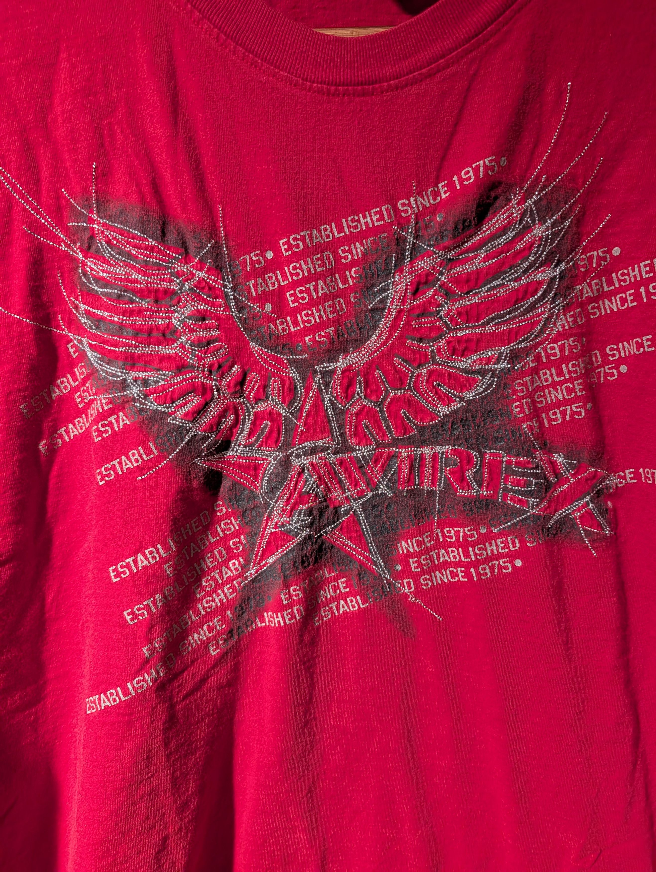 Avirex AVIREX Shirt Winged Star Spell Out Hip Hop Streetwear Tee Size US XL / EU 56 / 4 - 2 Thumbnail
