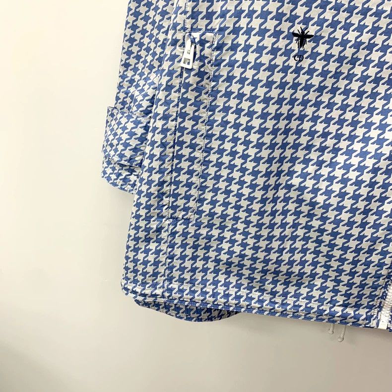Dior Dior Blue checkered bee embroidery hooded drawstring zipper Size M / US 6-8 / IT 42-44 - 5 Thumbnail