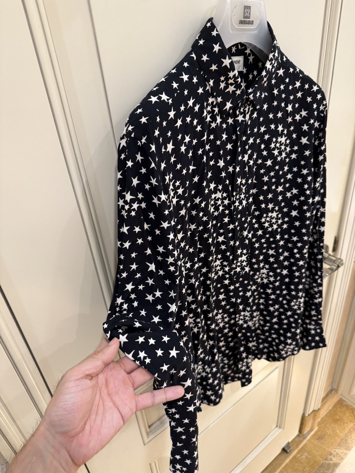 Saint Laurent Paris star print shirt size39 Size US M / EU 48-50 / 2 - 15 Thumbnail