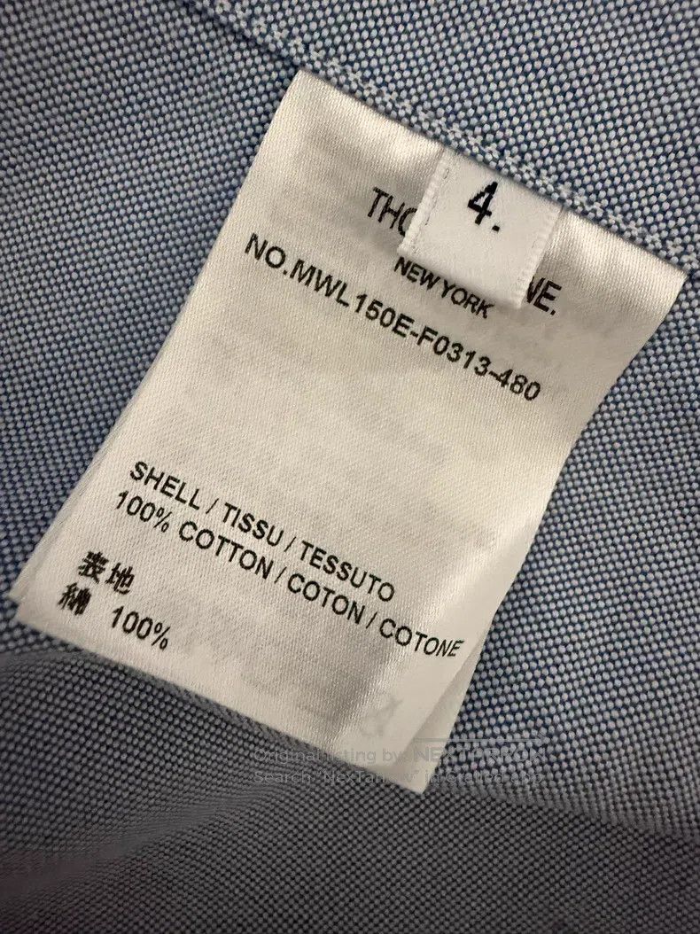 Thom Browne Thom Browne Classic Oxford Cloth Simple Cotton Long Sleeve Size US XL / EU 56 / 4 - 6 Thumbnail