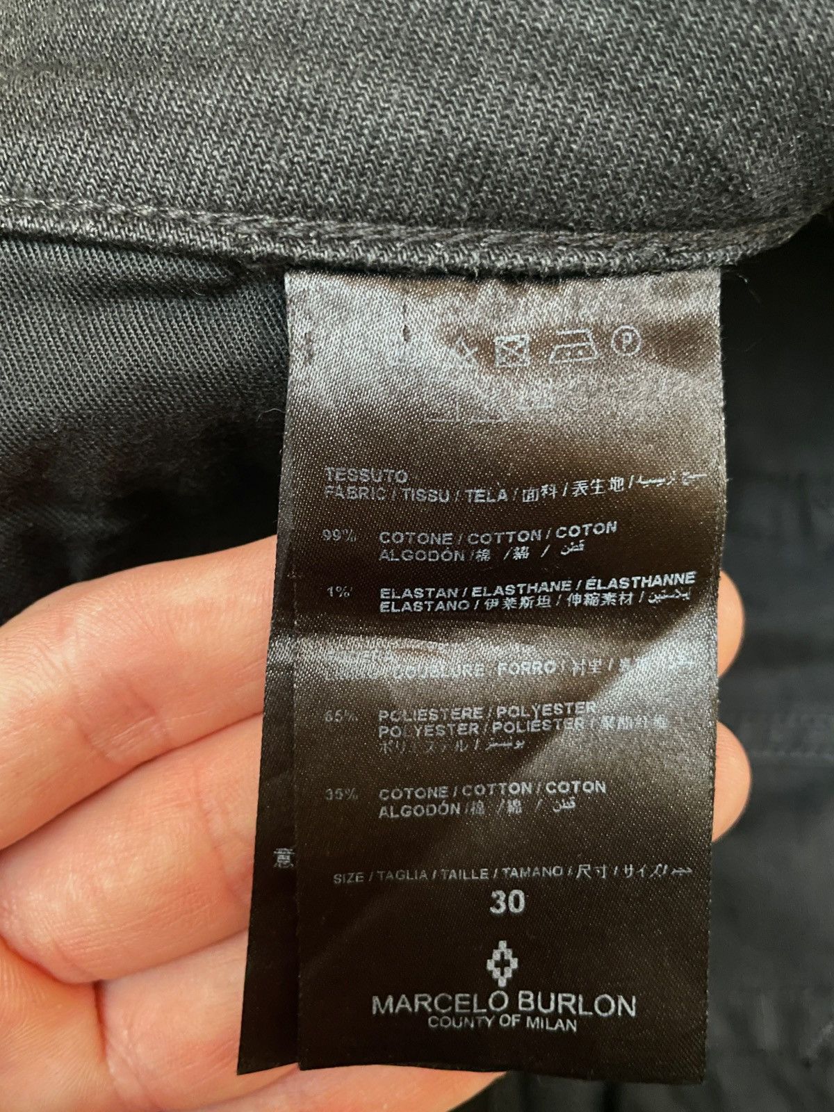 Marcelo Burlon Marcelo Burlon Distressed Black Denim Jeans 30 Italy Size US 30 / EU 46 - 19 Thumbnail