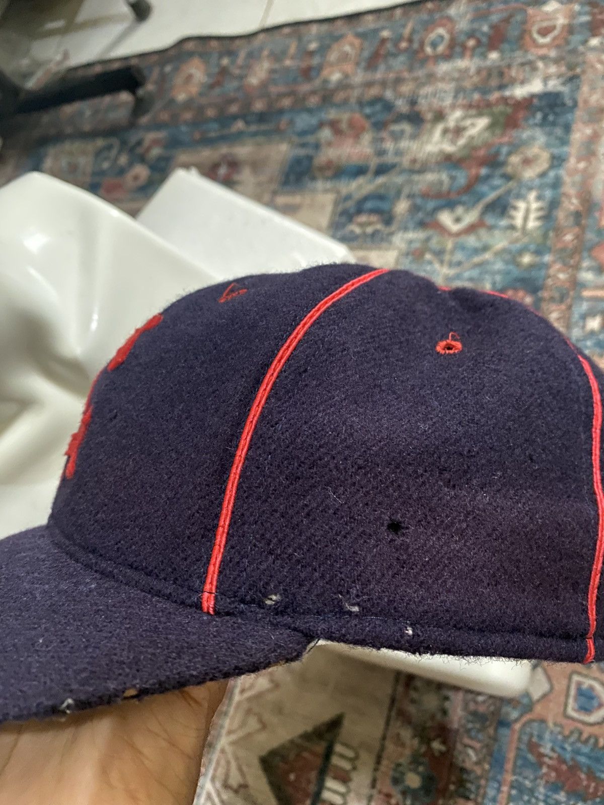 🔥RARE🔥 Vintage Ebbets Field KC Monarch Wool Hat Buck O'neill