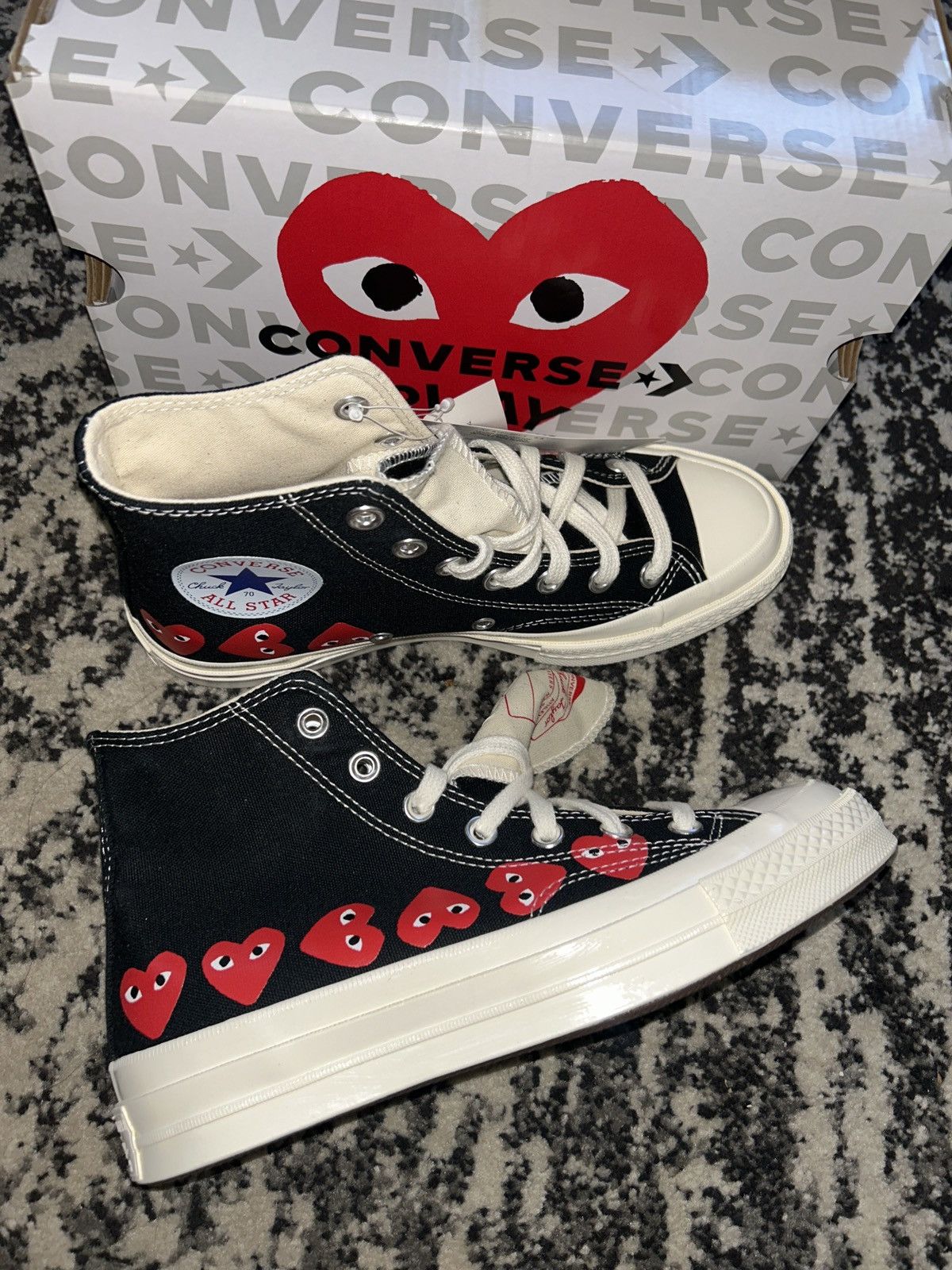 Comme des Garcons PLAY COMME des GARÇONS PLAY Converse Chuck 70 Heart Sneakers Size US 7.5 / IT 37.5 - 6 Thumbnail