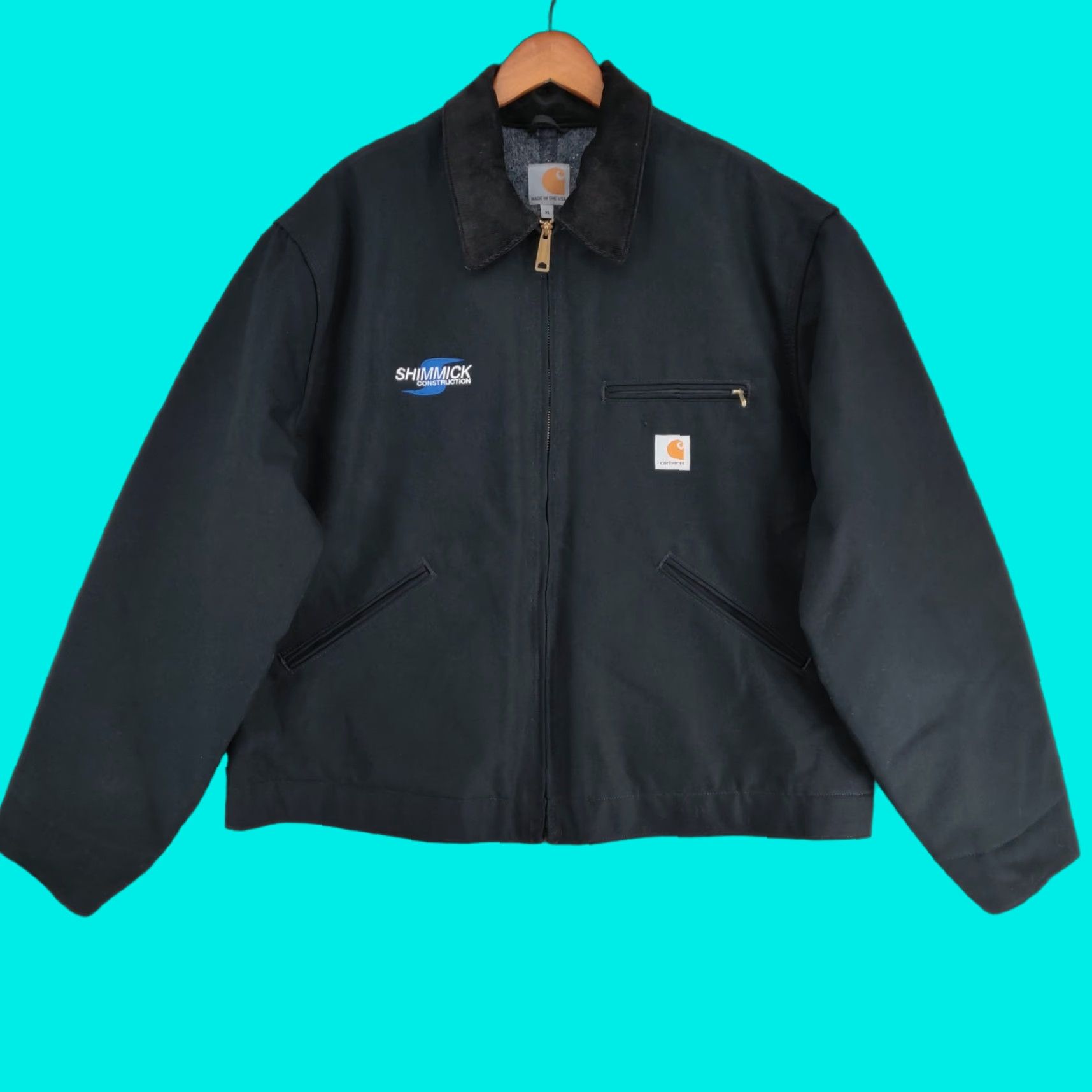 [USA製] Carhartt Detroit J001 BLK Carhartt J001 BLK Detroit Jacket Mens 2XL 125th Anniversary Made