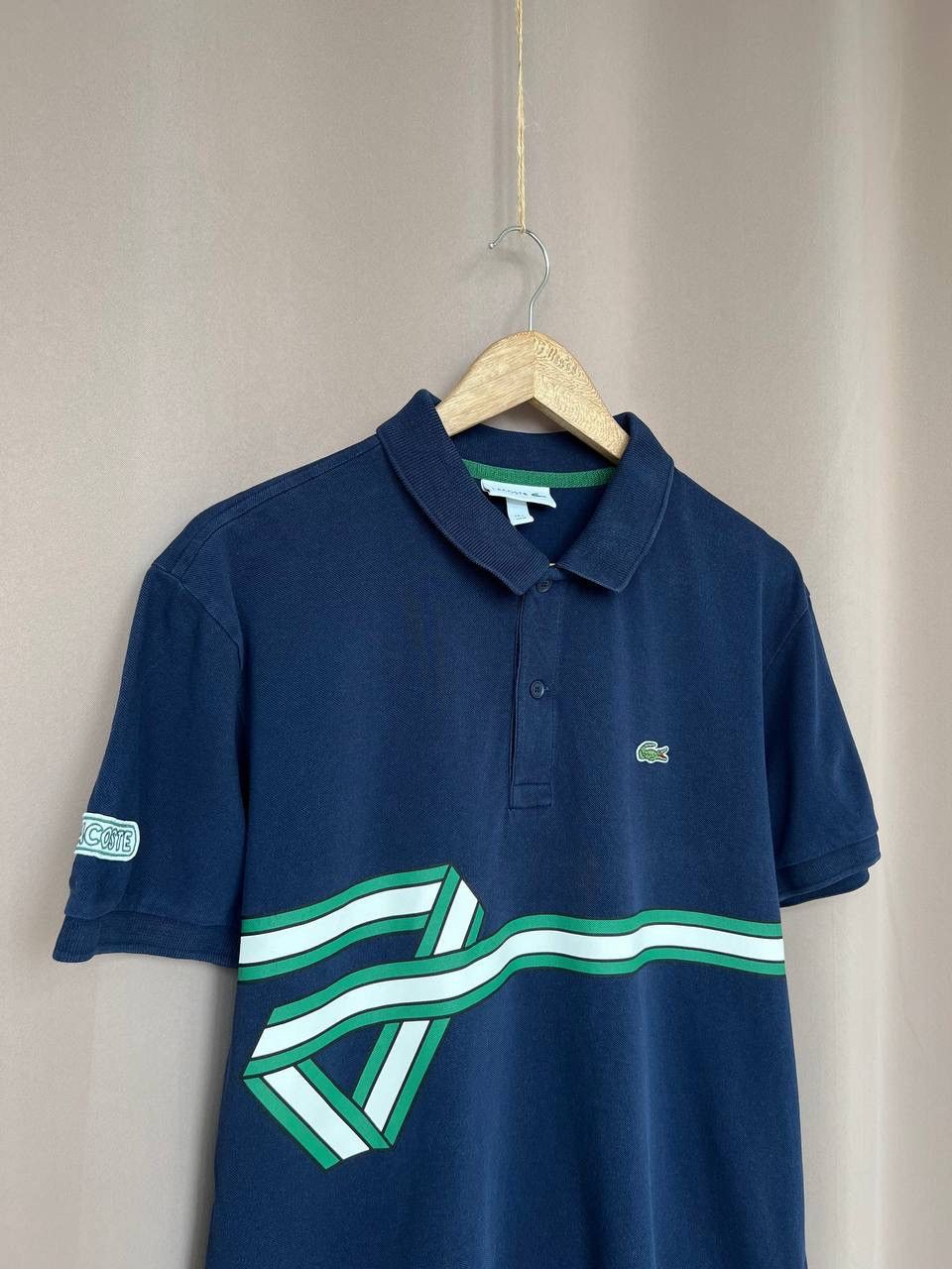 Lacoste Lacoste Ribbon Striped Regular Fit Pique Polo Shirt Mens M Size US M / EU 48-50 / 2 - 3 Thumbnail