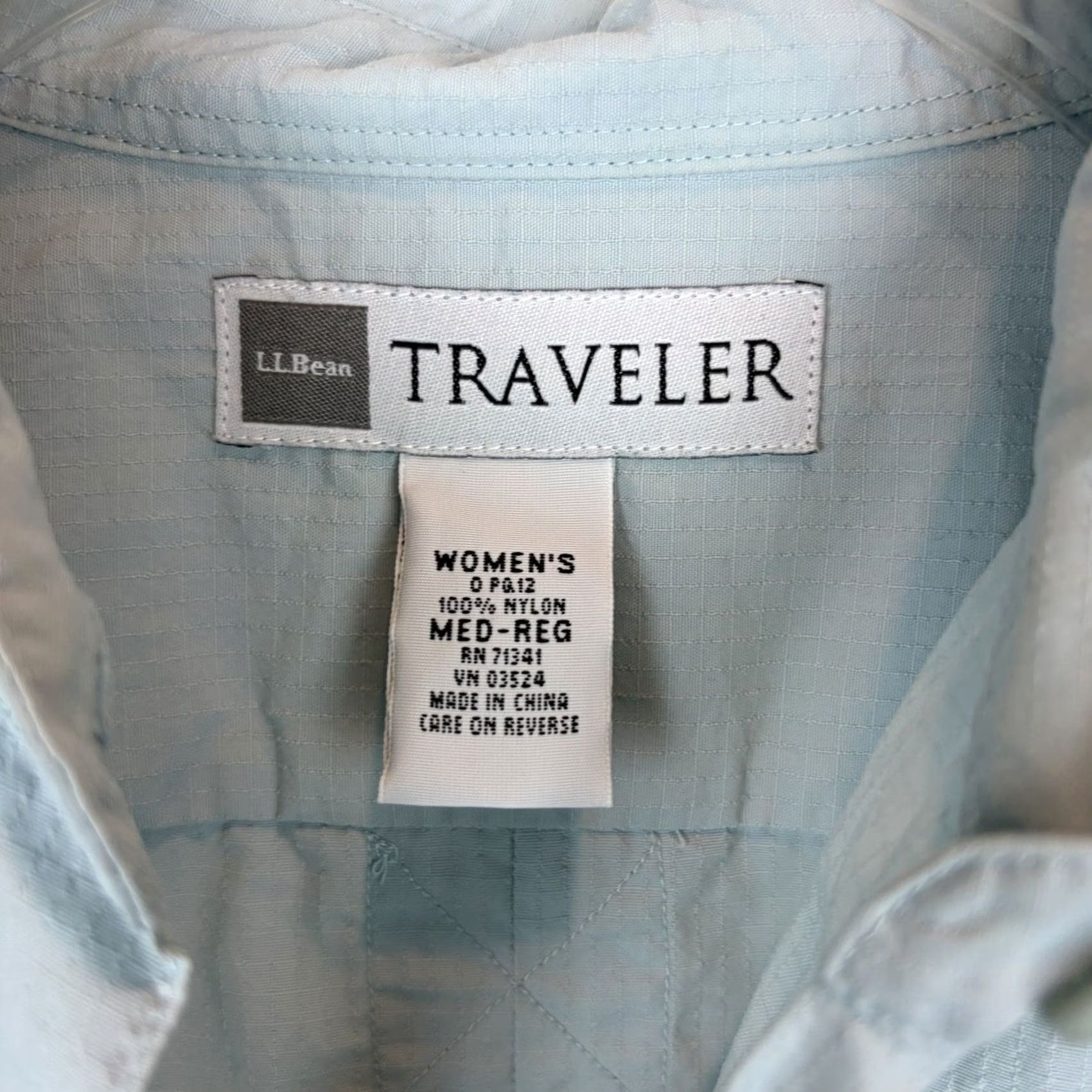 Vintage L L Bean Womens Medium Button Up Shirt Traveler Roll Tab Rip Stop Camping Hiking Size M / US 6-8 / IT 42-44 - 3 Thumbnail