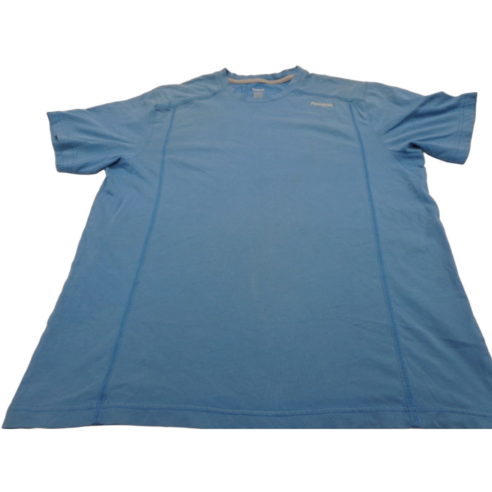 Reebok REEBOK PLAY DRY BLUE T-SHIRT LARGE Men T-Shirt Blue 70% Cotton 30% Polyester Short Sleeve Regular Size Type Shirts & Tops Size US L / EU 52-54 / 3 - 1 Thumbnail