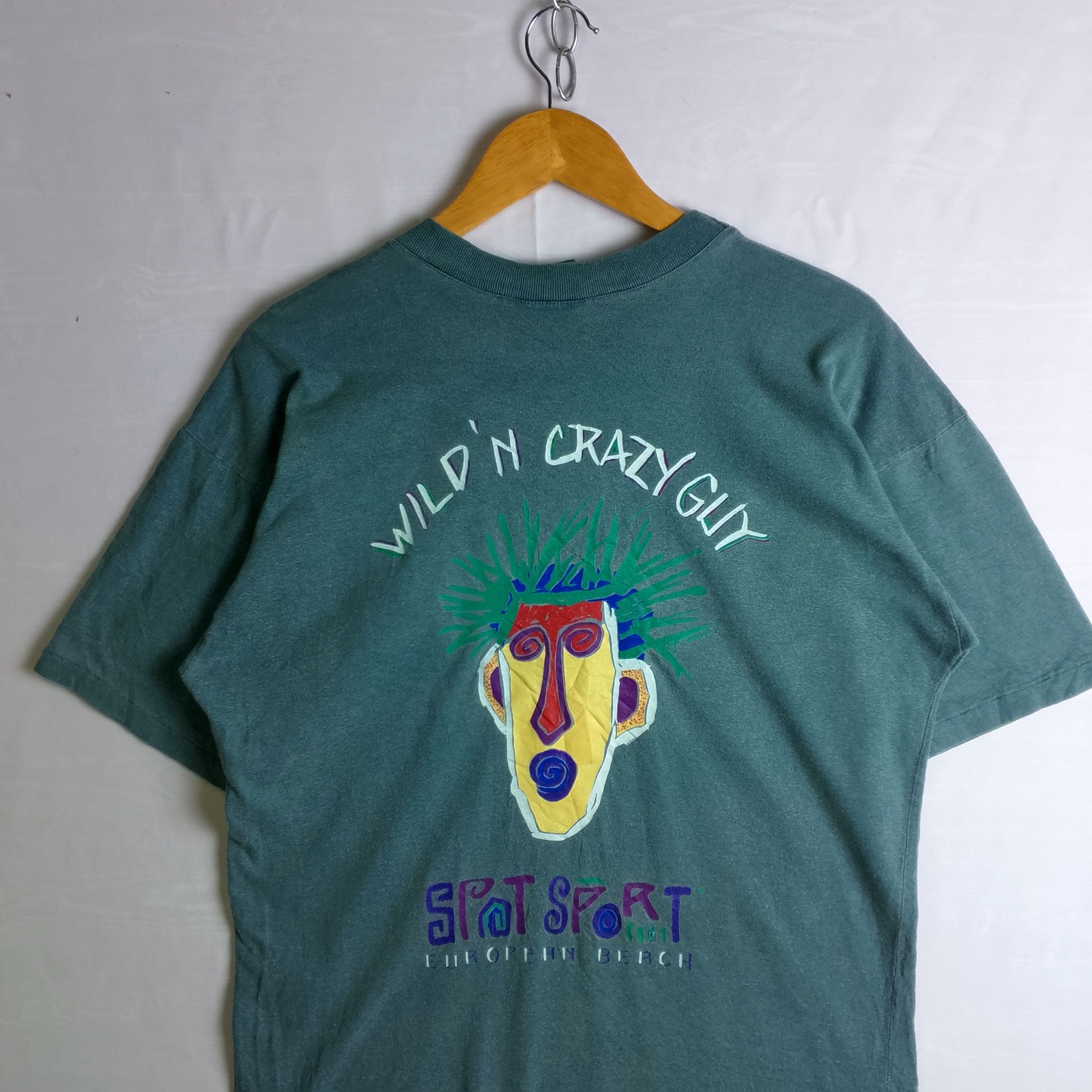 Vintage Vintage 90s Spot Sport Wild n Crazy Guy Tee Size US L / EU 52-54 / 3 - 3 Thumbnail