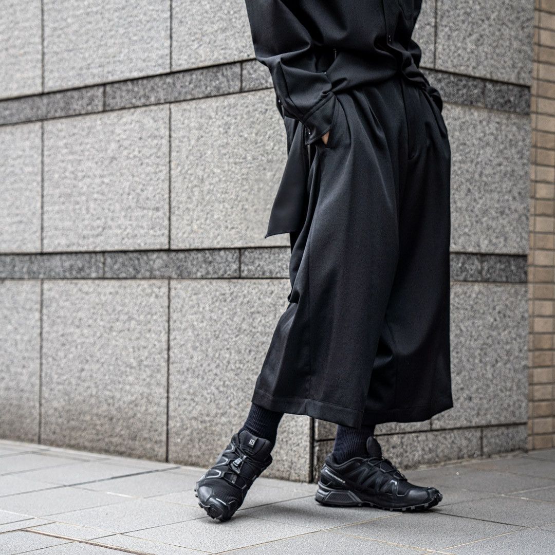 Yohji Yamamoto Yohji Yamamoto Pour Homme Wool Cropped Wide Suspender Pants Size US 30 / EU 46 - 6 Thumbnail