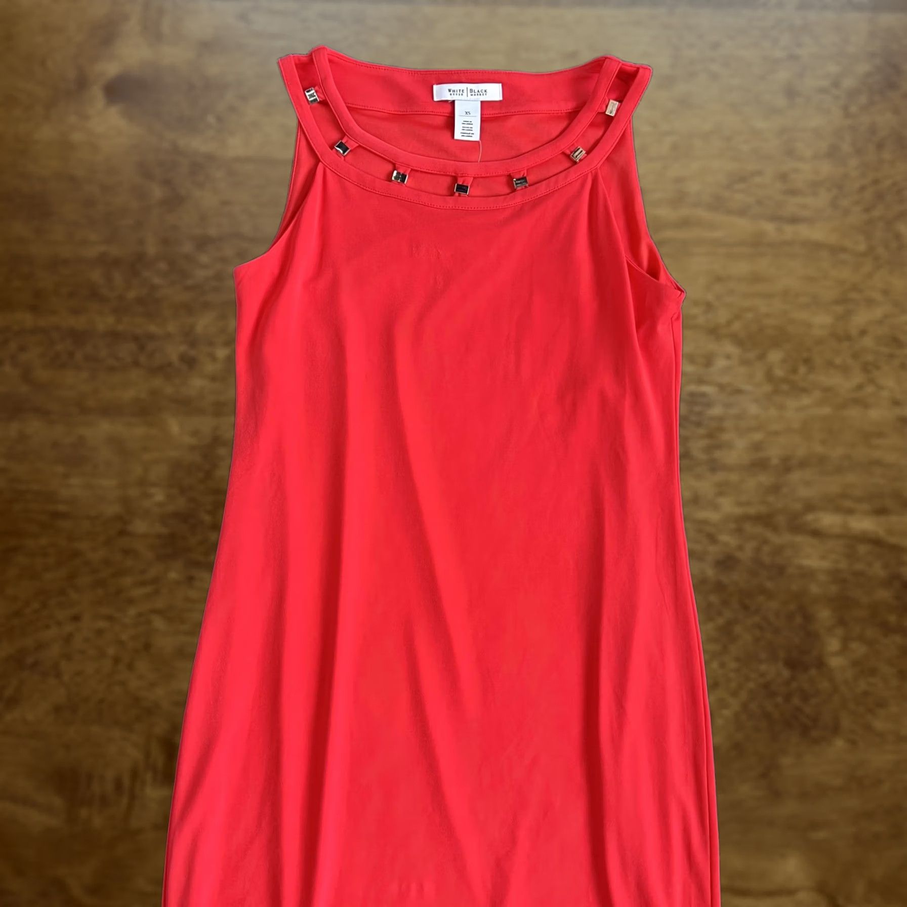 White House Black Market White House Black Market Womens XS Red Hardware Halter Shift Knee Length Dress Size XS / US 0-2 / IT 36-38 - 1 Thumbnail