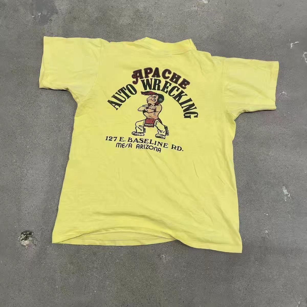 Vintage Yellow Casual Cartoon Print Tshirt Size US M / EU 48-50 / 2 - 1 Thumbnail