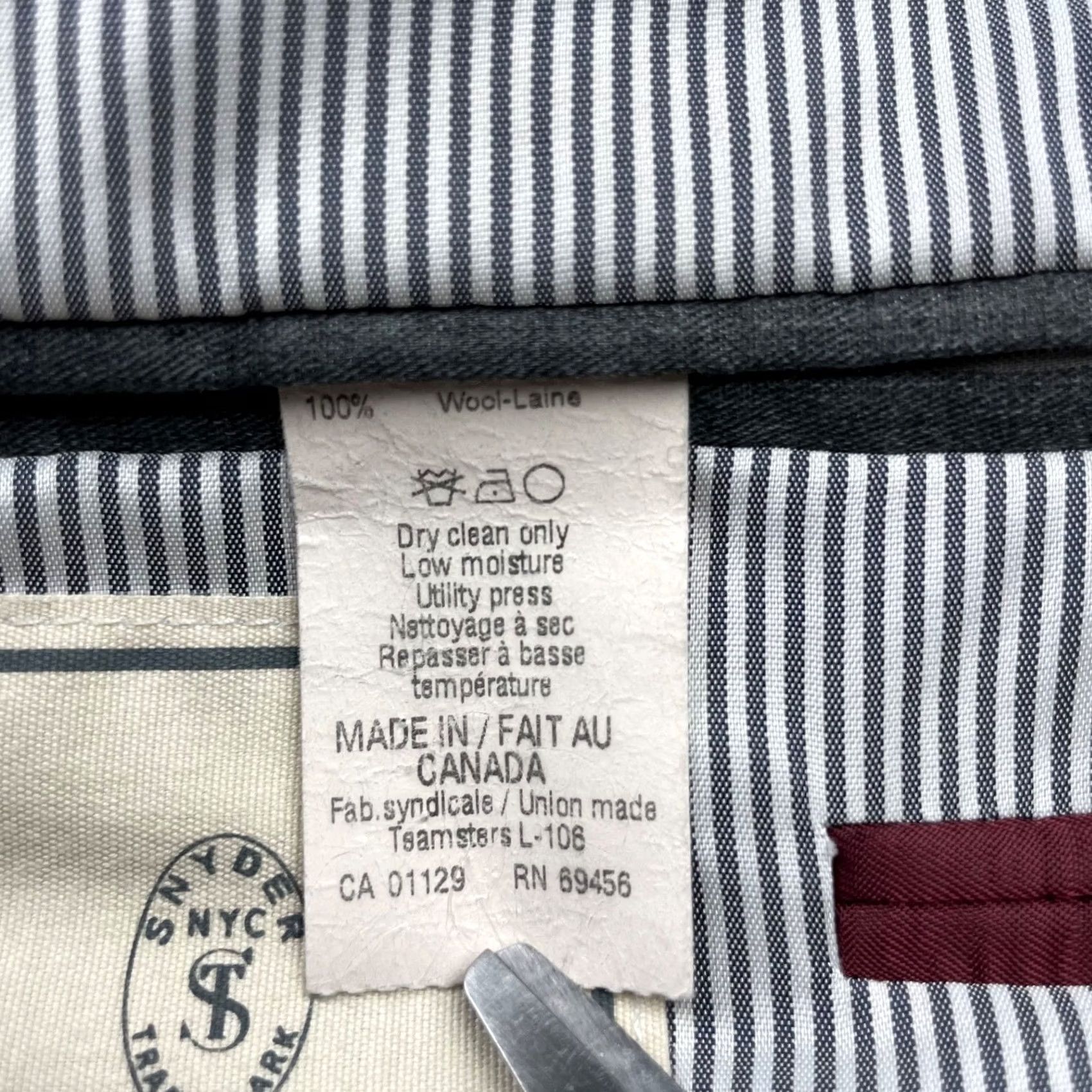 Todd Snyder Todd Snyder Men’s Mayfair Fit Blazer Jacket Navy Blue Stripe 100% Wool 2-Button 40R Regular Mens Size 40R - 6 Thumbnail