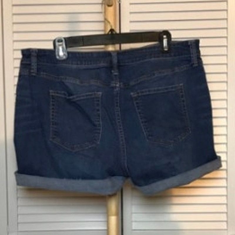 Other A New Approach High-rise Denim Jean Cuffed Hem Shorts 16 Size 38" / US 16 / IT 52 - 2 Thumbnail