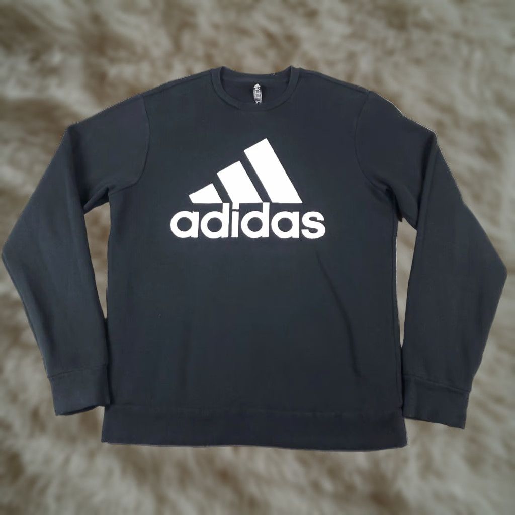 Adidas Adidas Sweater Mens Small Black Logo Pullover Crew Neck Casual Size US S / EU 44-46 / 1 - 1 Thumbnail