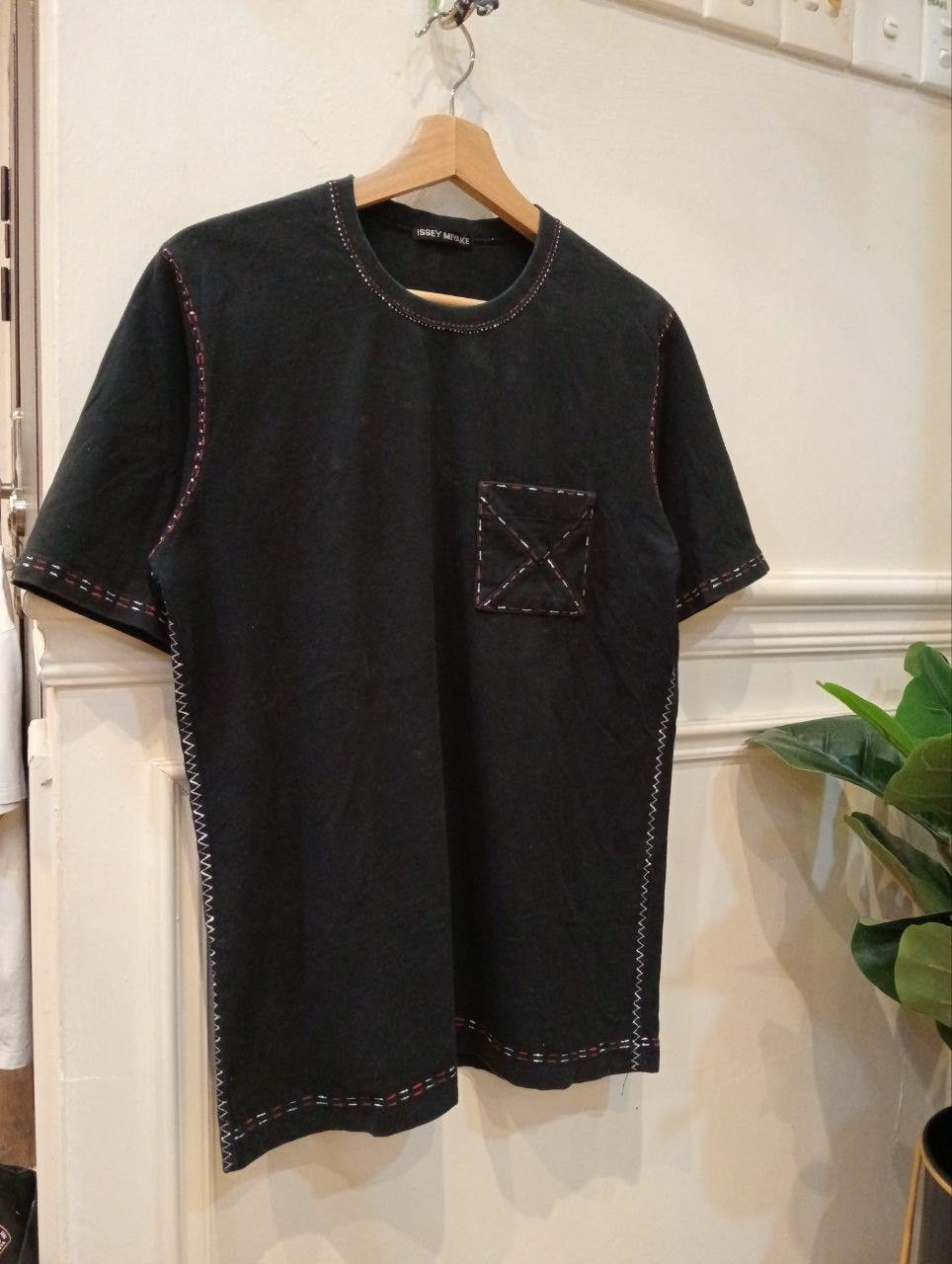 Issey Miyake VINTAGE ISSEY MIYAKE BLACK COTTON POCKET T-SHIRT Size US M / EU 48-50 / 2 - 1 Thumbnail