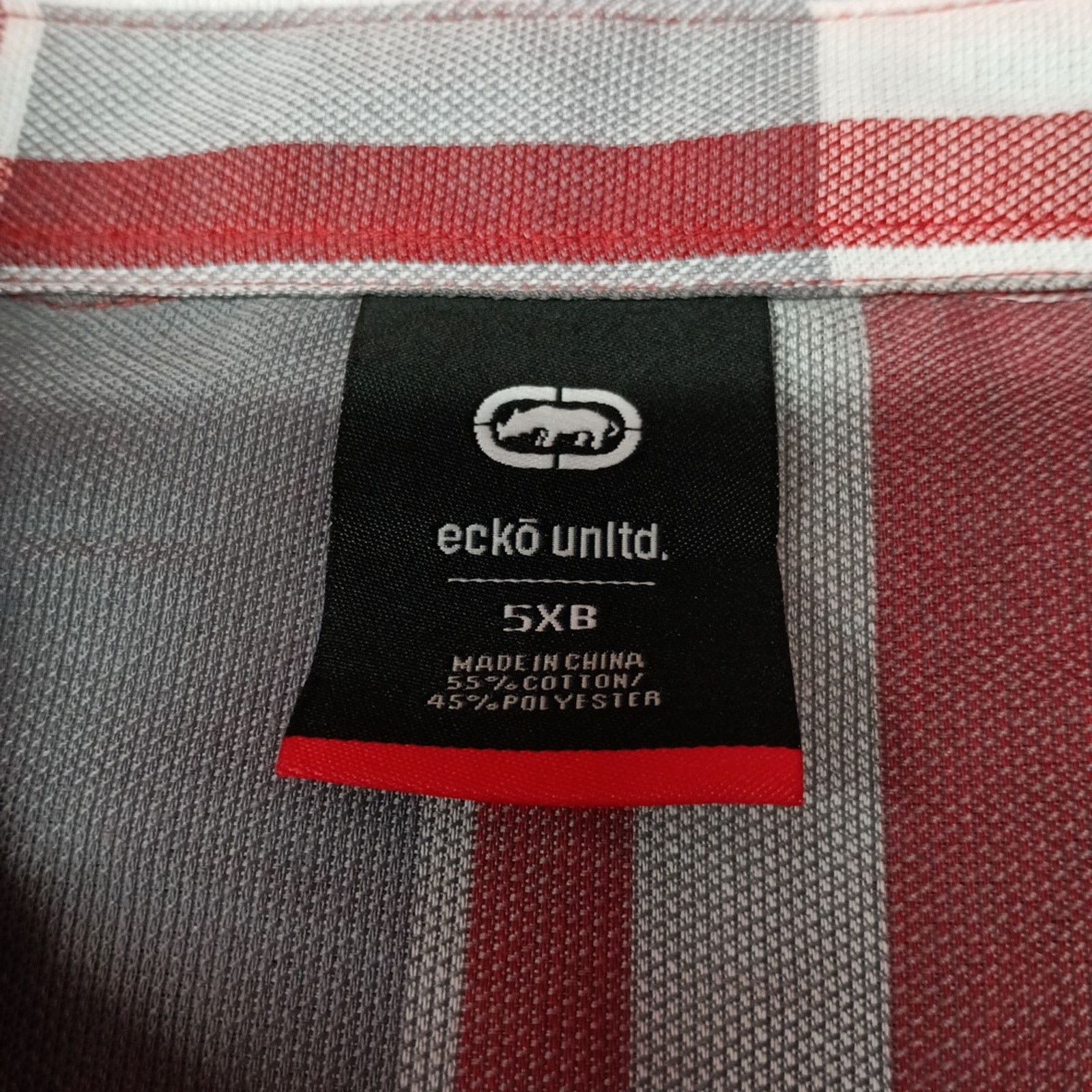 Ecko Unltd. Ecko Unltd Shirt Men's 5XB Pocket Button Red Gray Plaid NWT Size US XXL / EU 58 / 5 - 3 Thumbnail