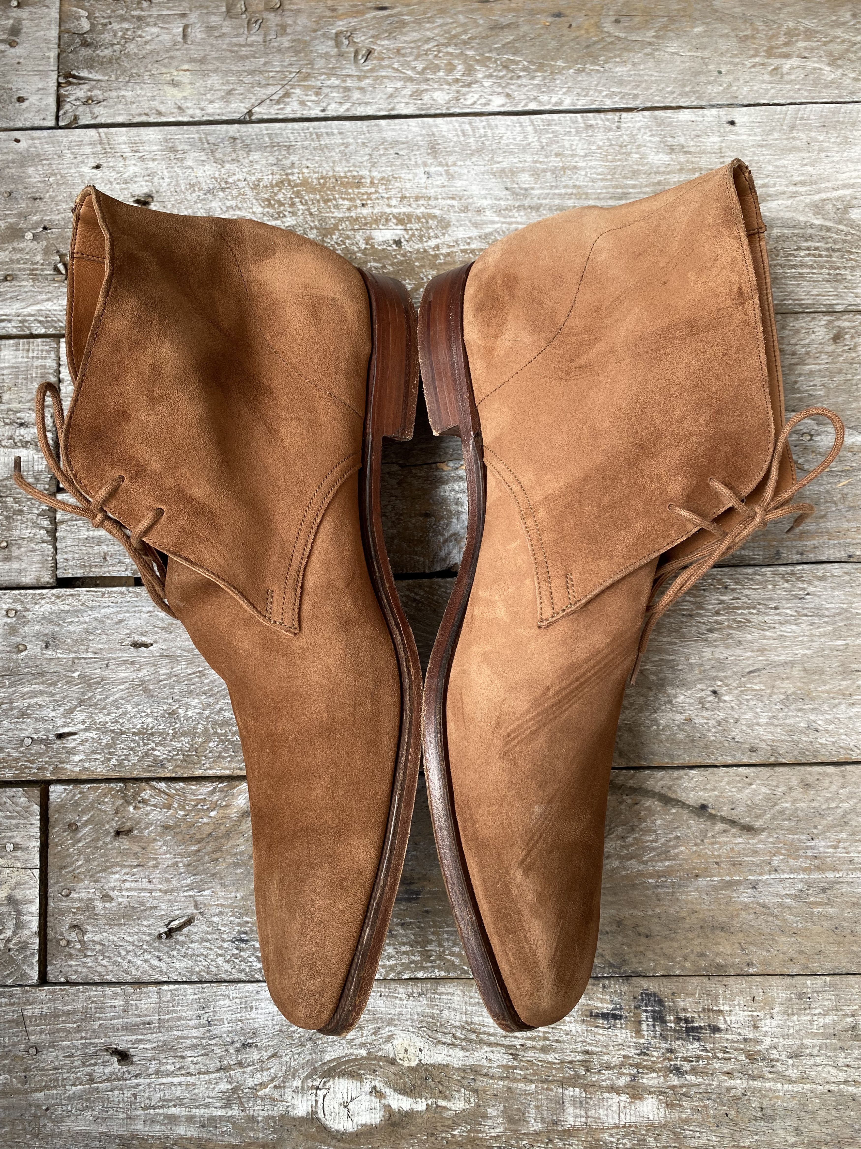 Crockett & Jones Crockett and jones chukka brown suede leather boots uk10E Size US 11 / EU 44 - 10 Thumbnail