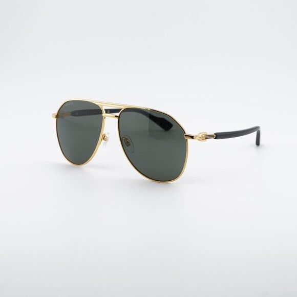 Gucci Gucci GG1220S 001 Sunglasses Gold/Black Aviator Frame Size ONE SIZE - 1 Thumbnail