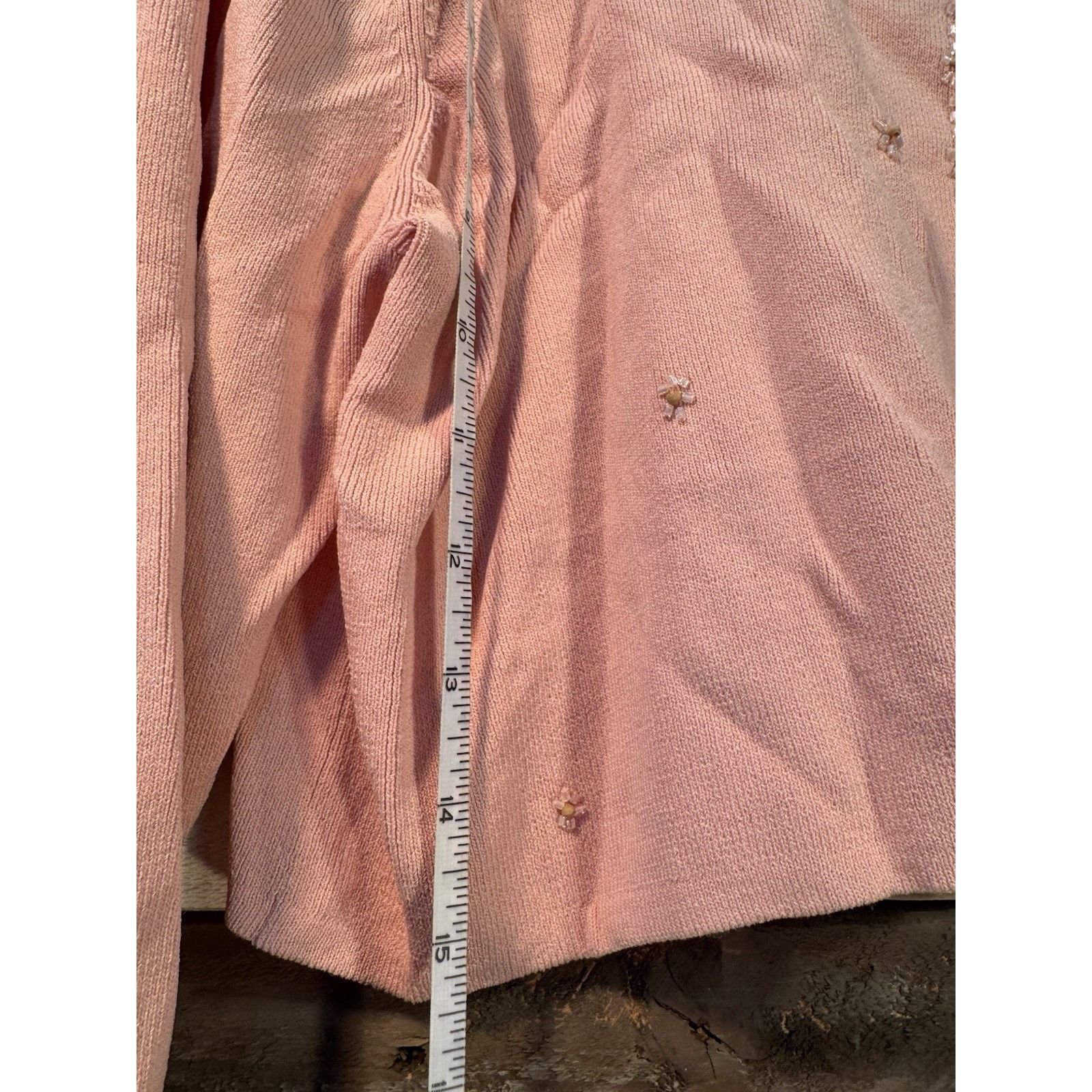 Other Dressbarn Women’s 14 Beaded Sweater Cardigan Light Pink USED Size XL / US 12-14 / IT 48-50 - 7 Thumbnail