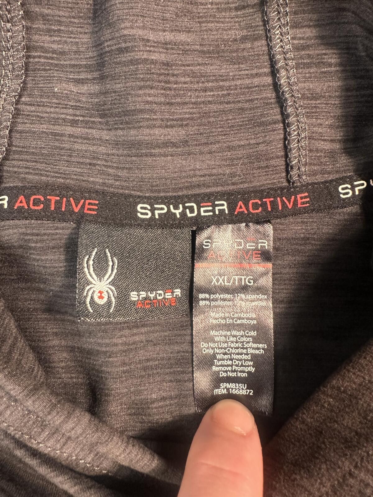 Spyder Spyder Men's Lightweight Gray Hoodie Sweatshirt Size US M / EU 48-50 / 2 - 4 Thumbnail