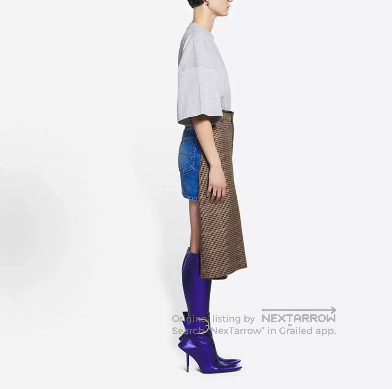 Balenciaga Balenciaga Women's Spliced Skirt. Size 33" - 9 Thumbnail