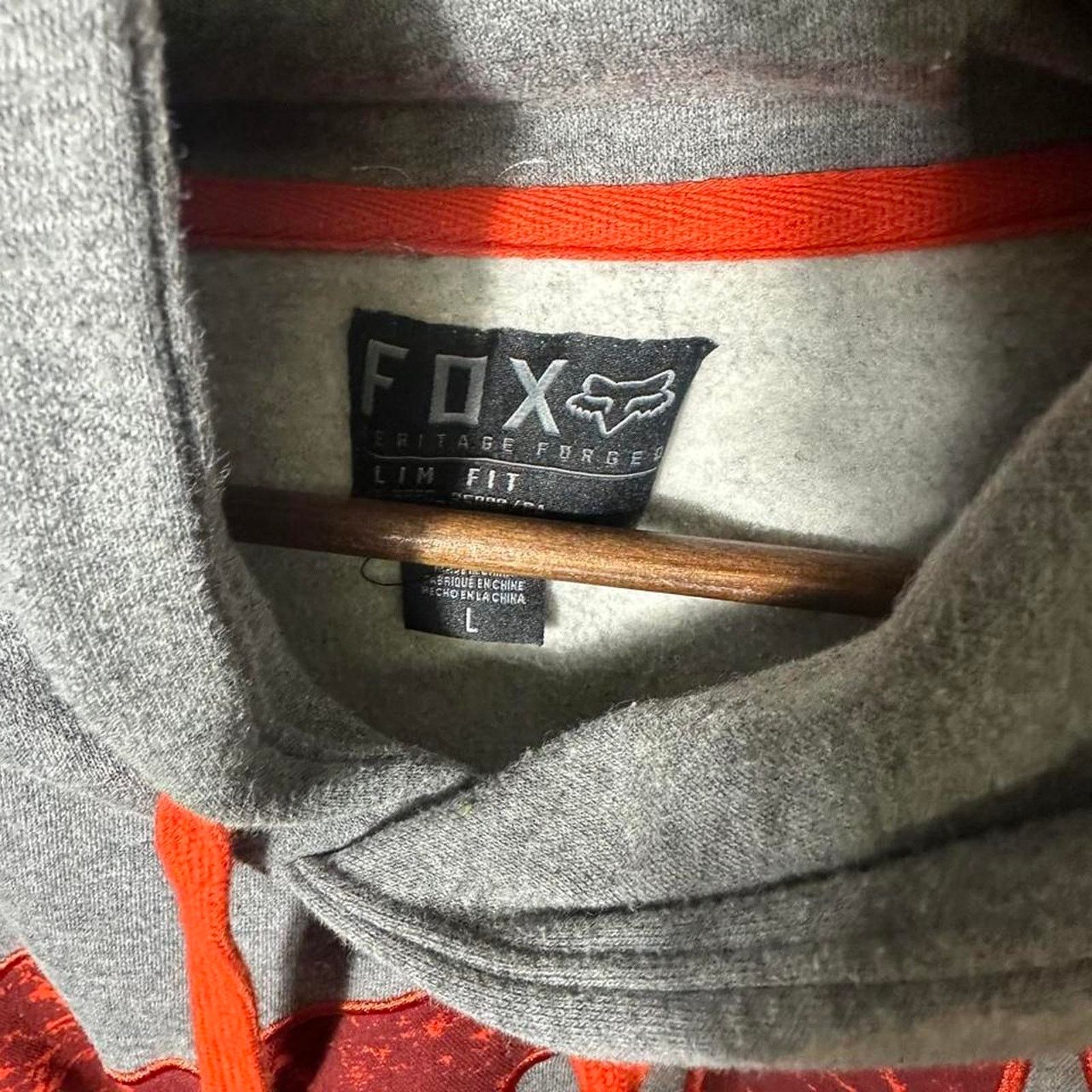 Fox Racing Vintage Y2K Fox AOP Hoodie Grey Racing Skater Sweatshirt Size US L / EU 52-54 / 3 - 3 Thumbnail