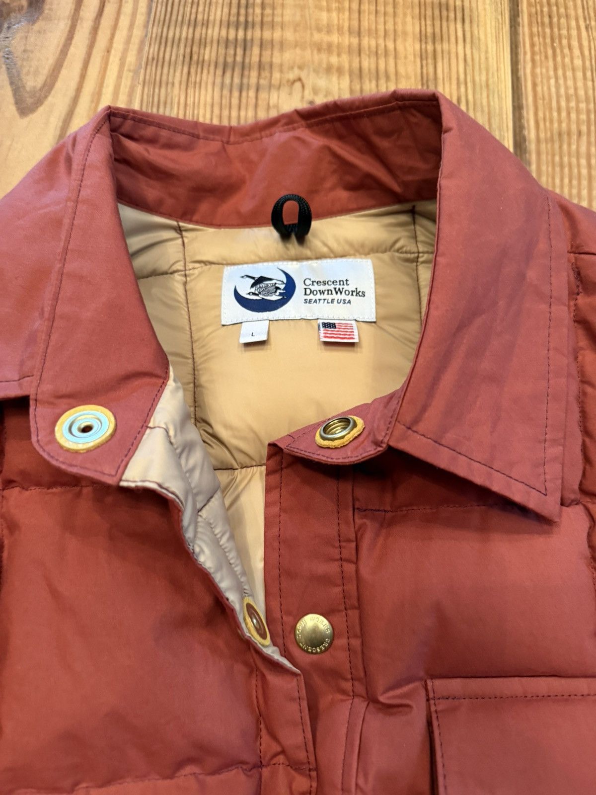 Crescent Down Works Crescent Down Works - Down Shirt- Dry Wax cotton (Large) Size US L / EU 52-54 / 3 - 3 Thumbnail