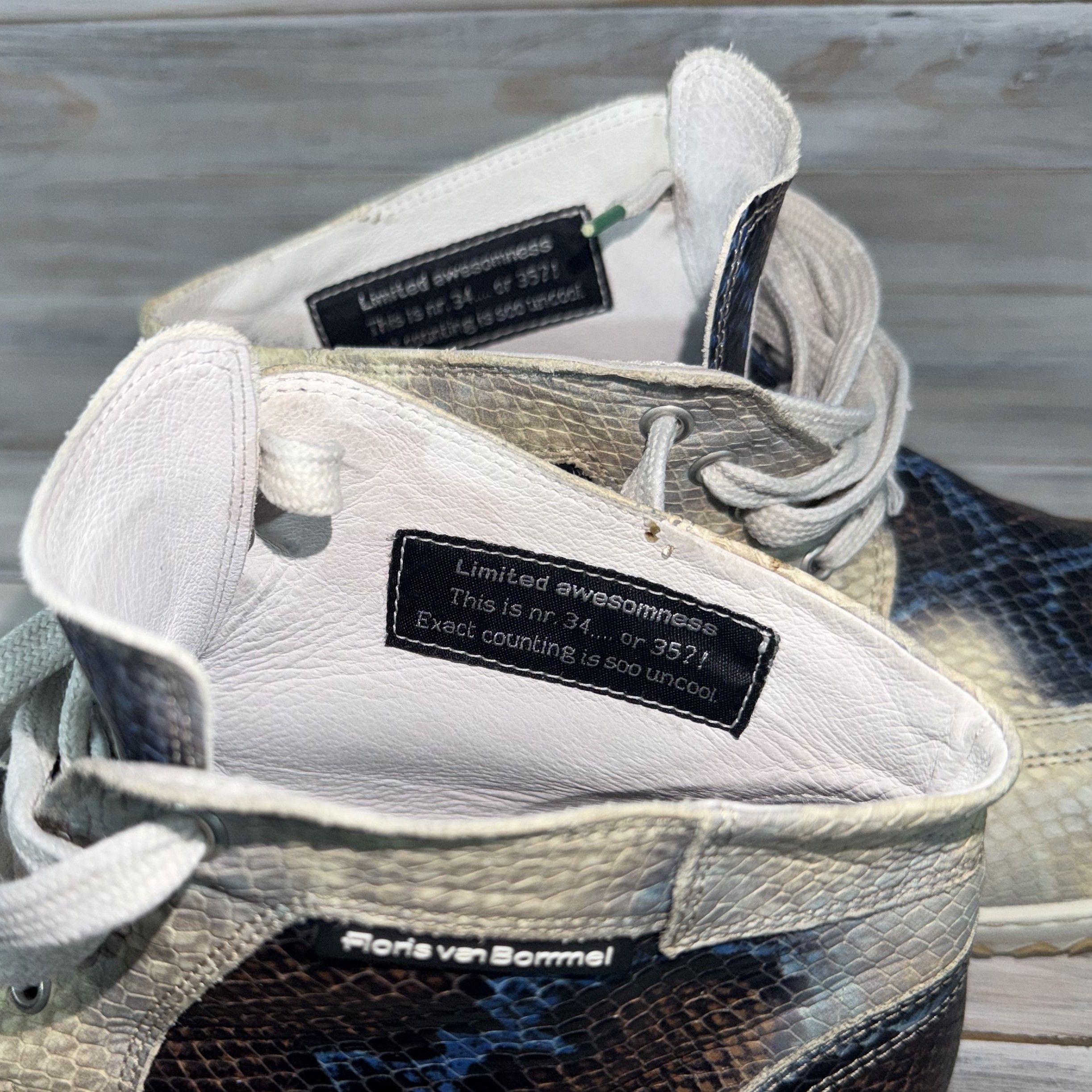Floris van Bommel FLORIS VAN BOMMEL Limited Awesomeness Leather High Trainers Size US 9.5 / EU 42-43 - 12 Thumbnail