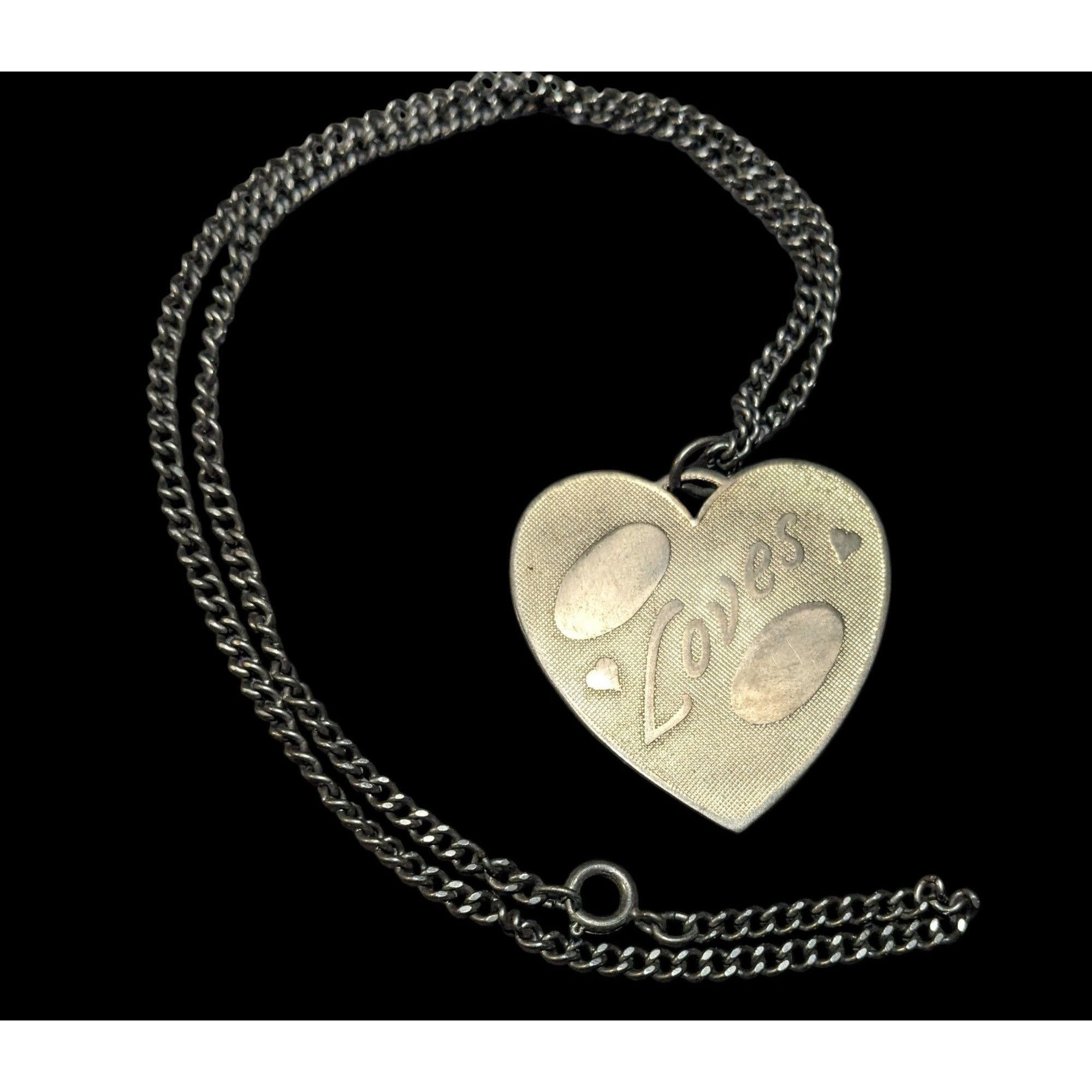 Other Vintage Engravable Heart Shaped Loves Gold Tone Pendant Neck Size ONE SIZE - 2 Thumbnail