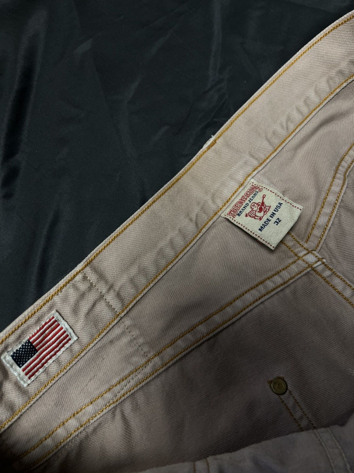 True Religion USAmade True Religion Slim Fit Khaki Tan Denim Vintage Baggy Size US 32 / EU 48 - 5 Thumbnail