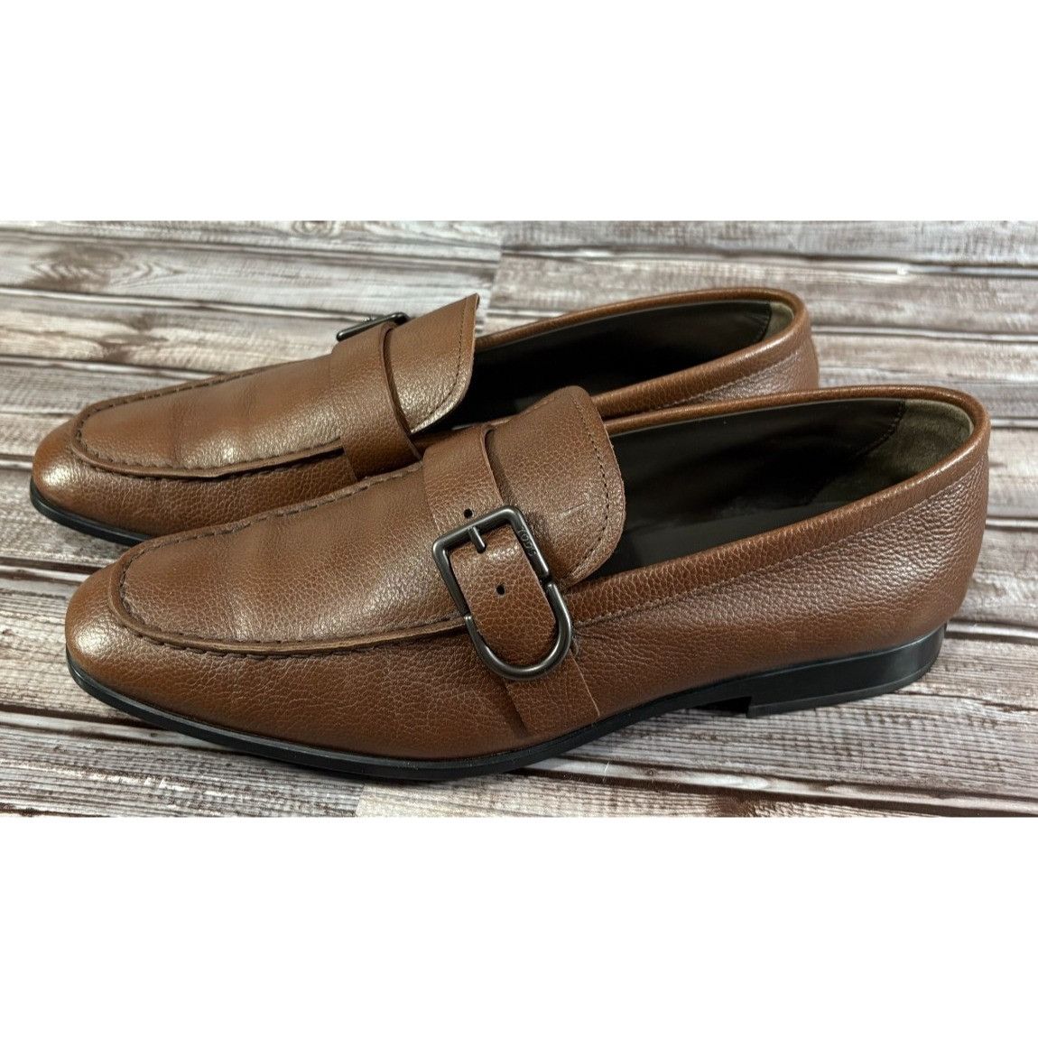 Tod's Tod's Fibbia moccasin Leather Loafers size 7 US color brown Size US 7 / EU 40 - 2 Thumbnail