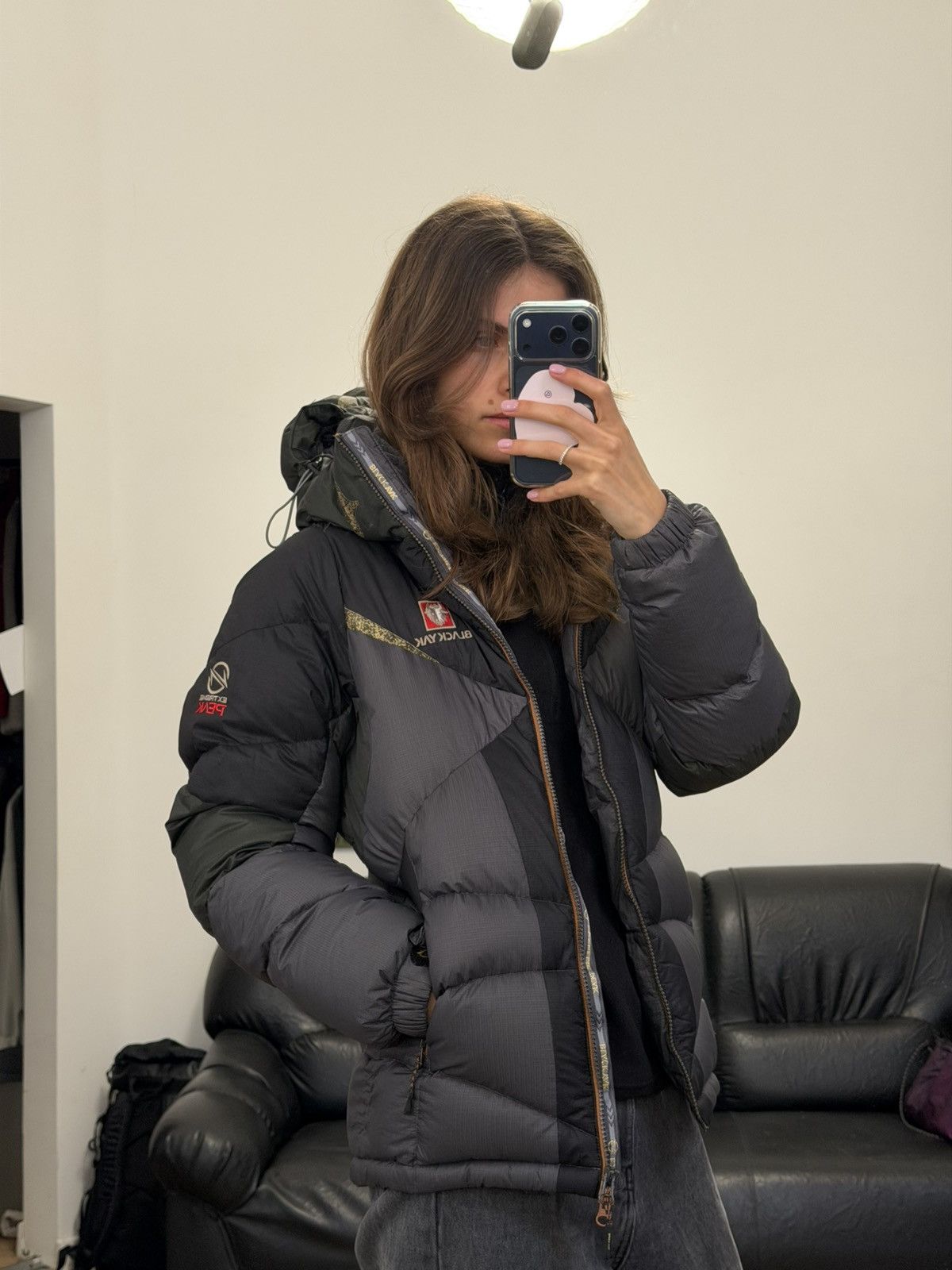 BLACKYAK Blackyak Black Grey Puffer Down Jacket Size S / US 4 / IT 40 - 2 Thumbnail