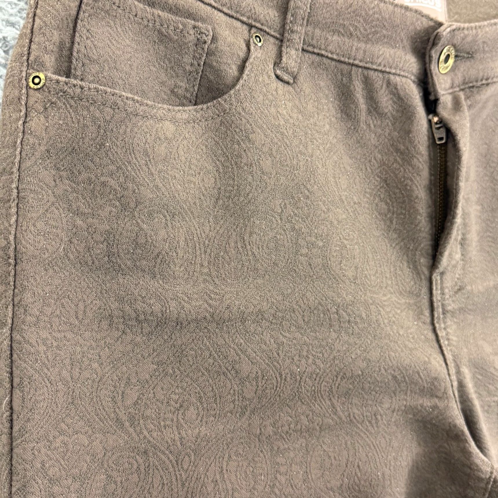 Vintage Chicos Pants Womens 1 Brown Ankle Button Trouser 32x28 Casual Stretch Career Size 25" / US 0 / IT 36 - 5 Thumbnail