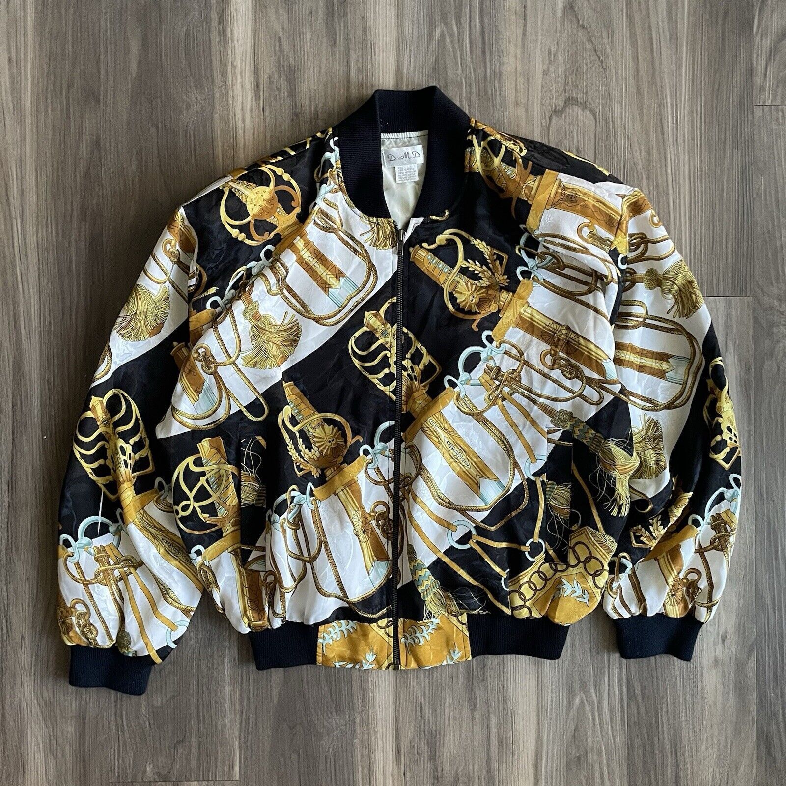 Vintage Vintage 1980s Bohemian Silk Bomber Jacket Size XL Versace Size XL / US 12-14 / IT 48-50 - 3 Thumbnail