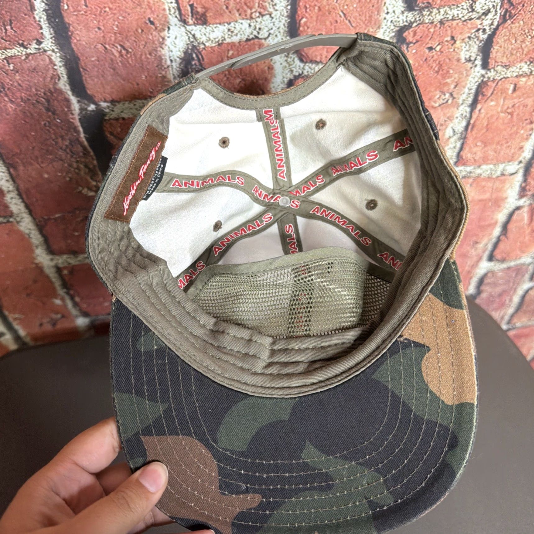 Vintage Nuthin Fancy Collection Logo Duck Camo Hat Snapback Cap - Men’s One Size Beige Camouflage USA Hunting Adjustable Cap Size ONE SIZE - 3 Thumbnail