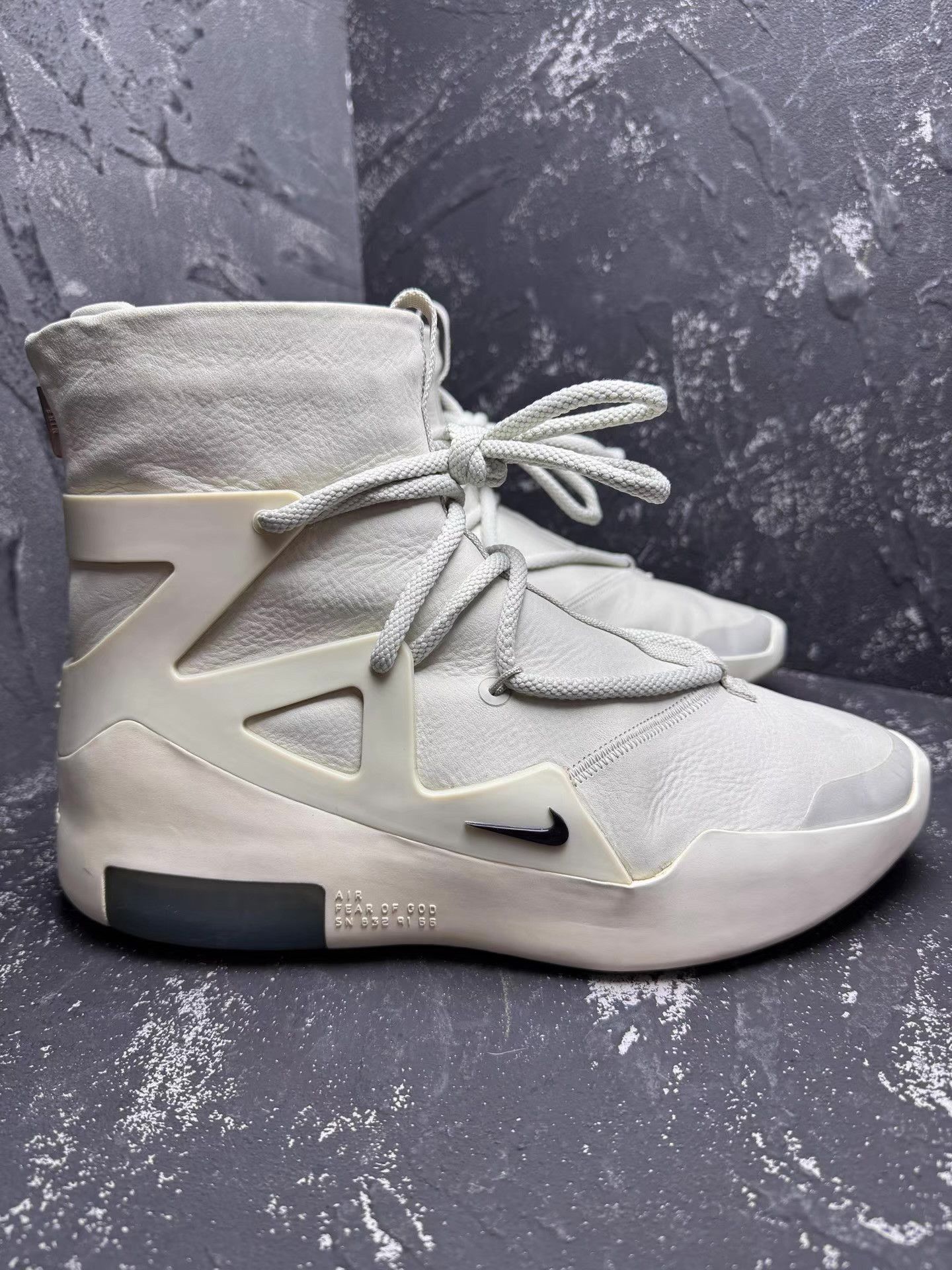 Nike NIKE x FEAR OF GOD 1 White Gray High Top Q10 Size US 8 / EU 41 - 4 Thumbnail