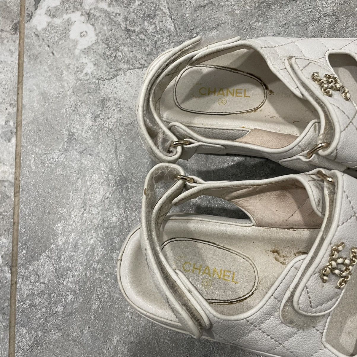 Vintage Chanel Dad Sandals slip on shoes old luxury flats mules Size US 10 / IT 40 - 5 Thumbnail