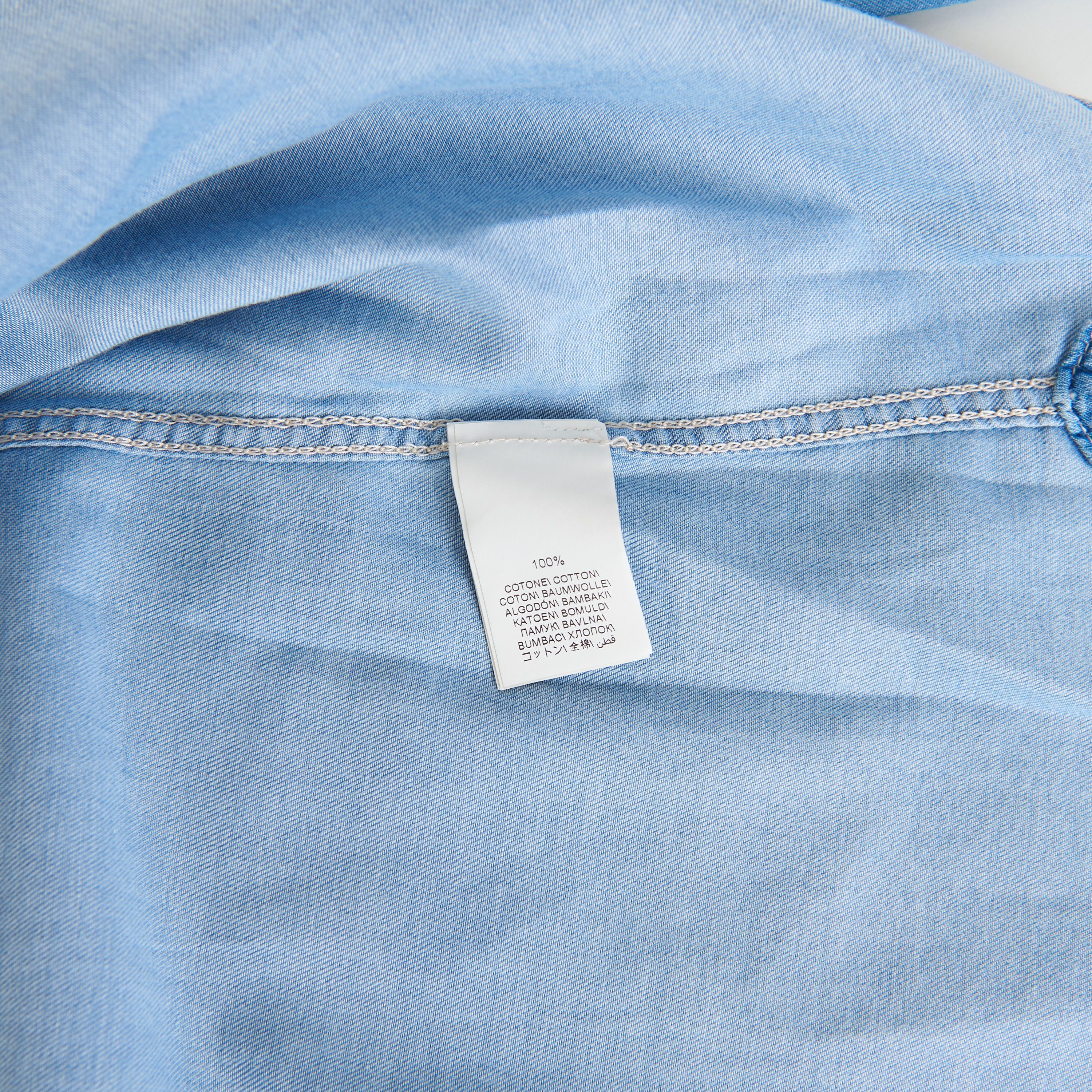 Brunello Cucinelli Easy Fit Blue Western Shirt - Lightweight Denim Size US XS / EU 42 / 0 - 10 Thumbnail