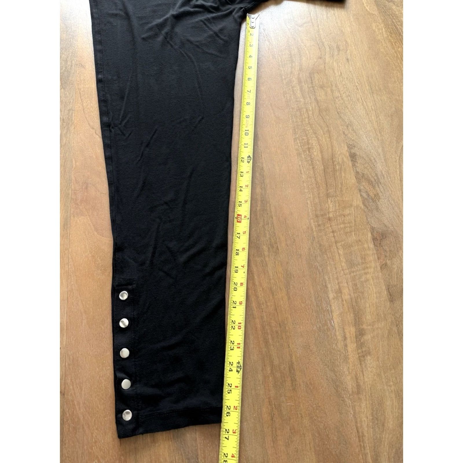 Amanda Uprichard Amanda Uprichard Womens Black High Rise Elastic Waist Slim Ankle Legging Size 3X Size 24" / US 00 / IT 34 - 6 Thumbnail