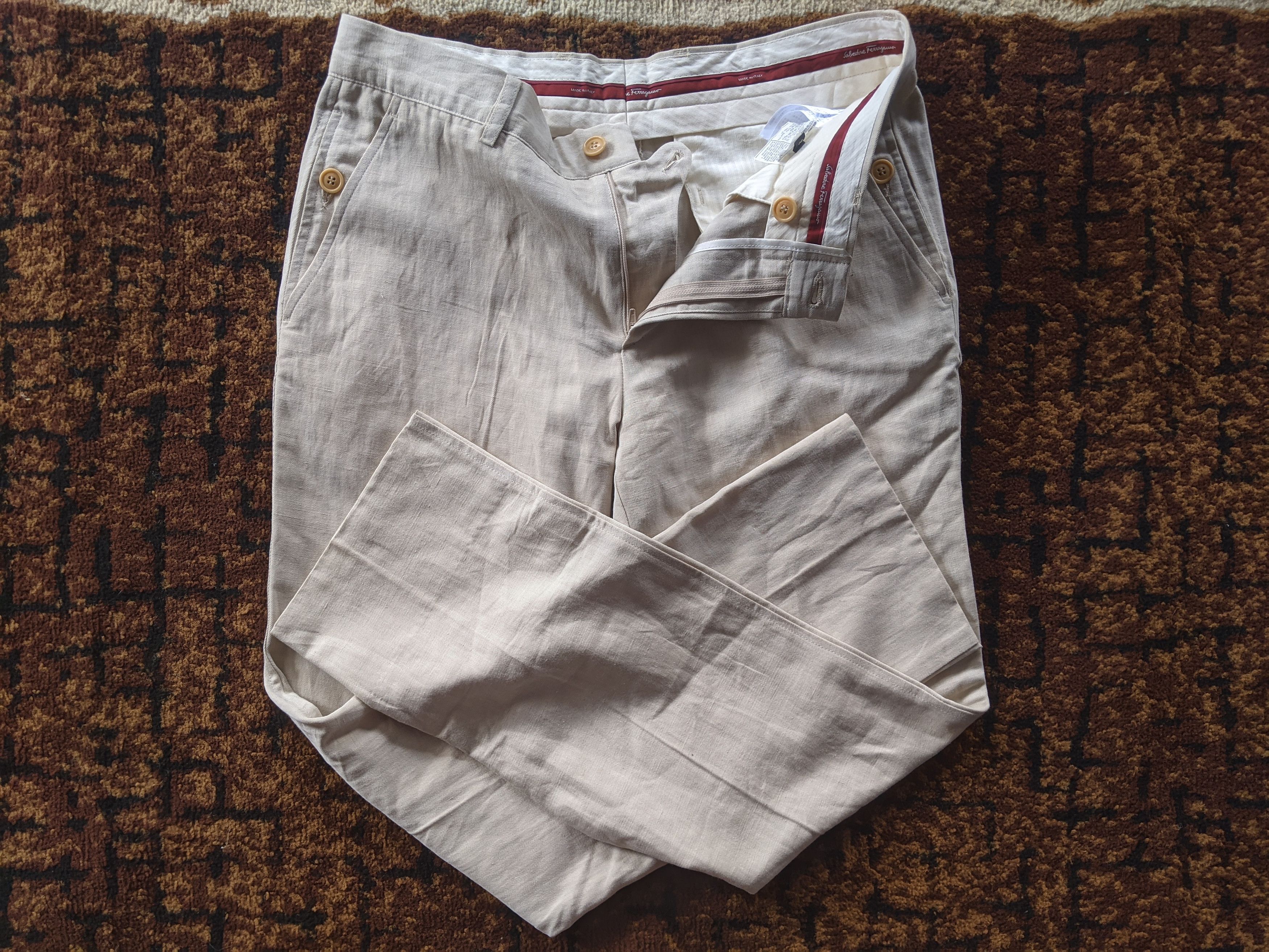 Salvatore Ferragamo Salvatore Ferragamo Linen Pants Size US 34 / EU 50 - 7 Thumbnail
