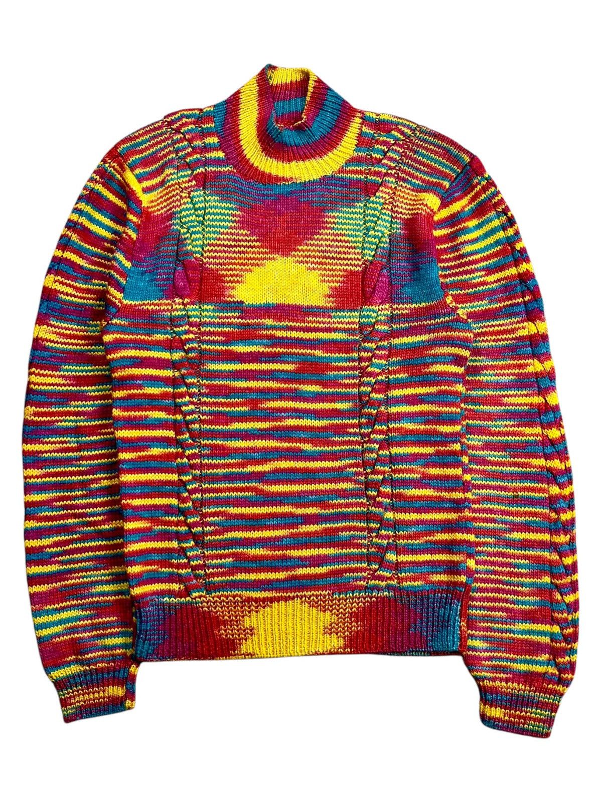 20471120 SAMPLE” Multicolored Knitted Sweater Size US M / EU 48-50 / 2 - 1 Thumbnail